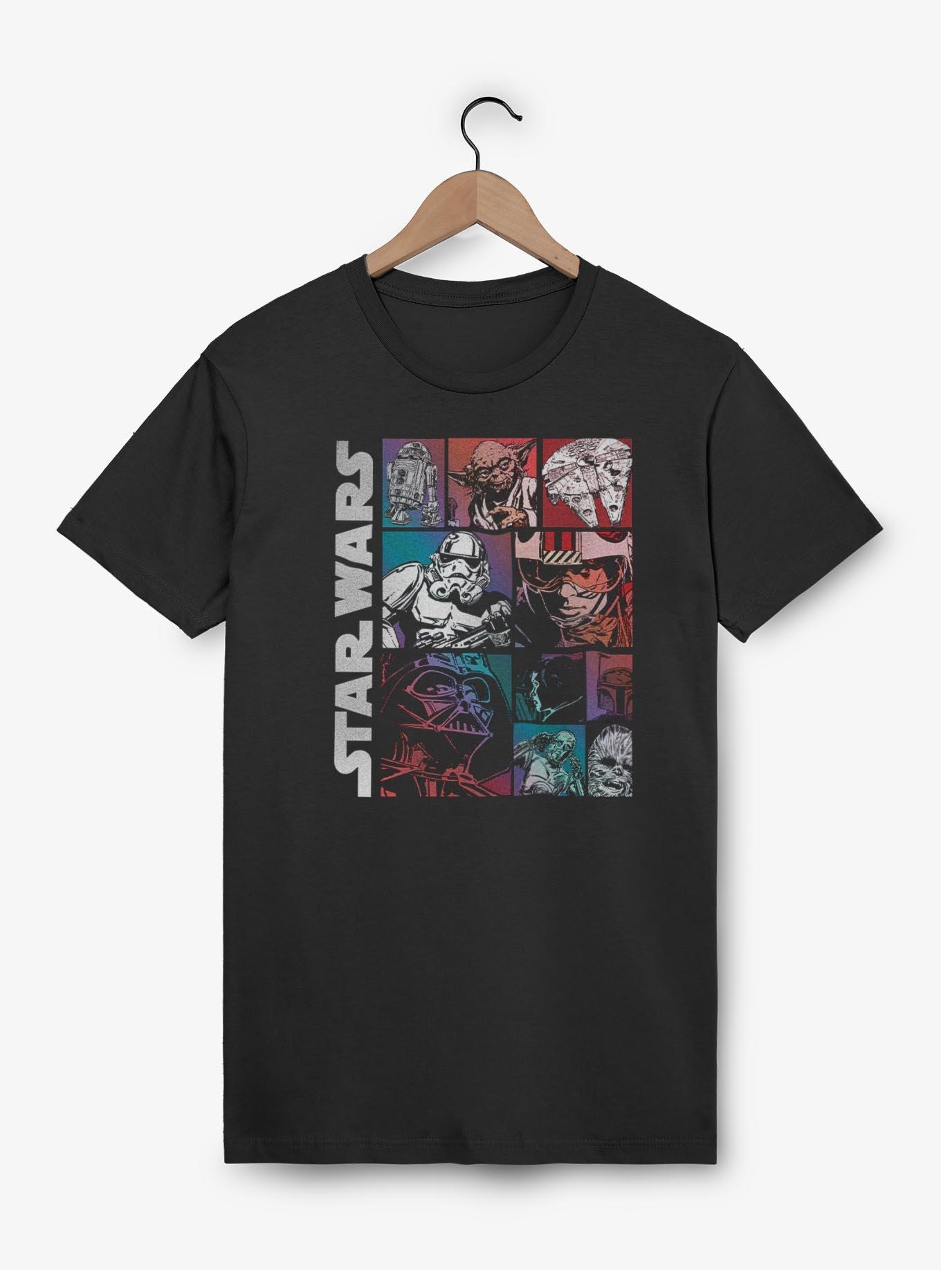 Star Wars Character Grid T-Shirt, BLACK, hi-res