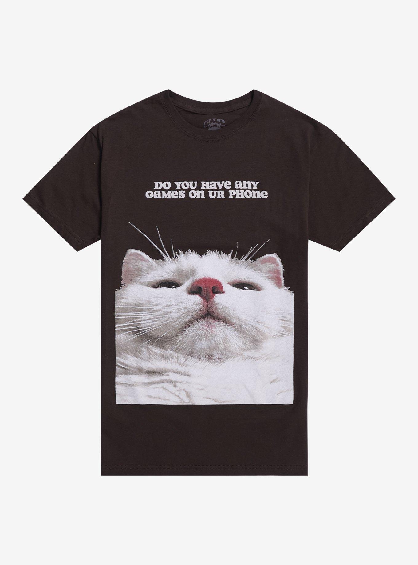 Games On Phone Cat T-Shirt By Call Your Mother, , hi-res
