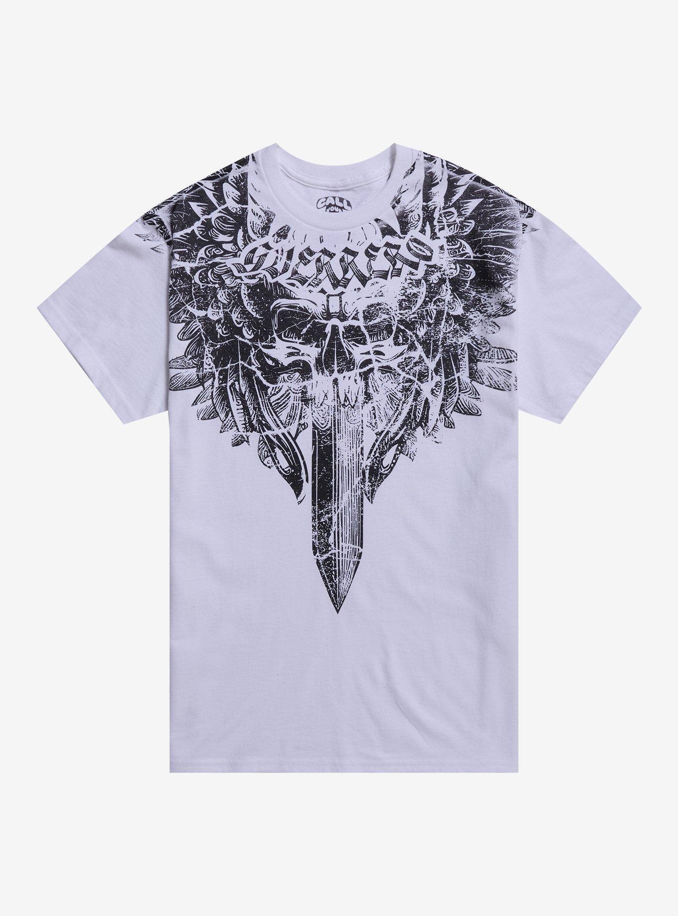 Winged Skull & Sword T-Shirt By Call Your Mother, , hi-res