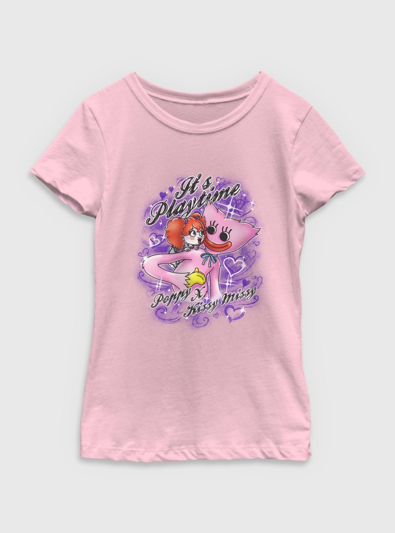 Poppy Playtime & Kissy Missy Airbrush Youth Girls T-Shirt