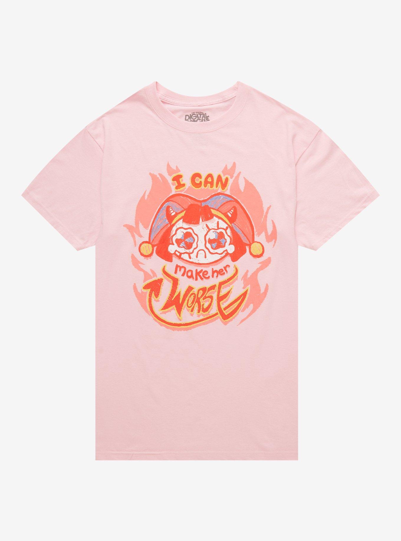 The Amazing Digital Circus Pomni Flame Pink T-Shirt | Hot Topic