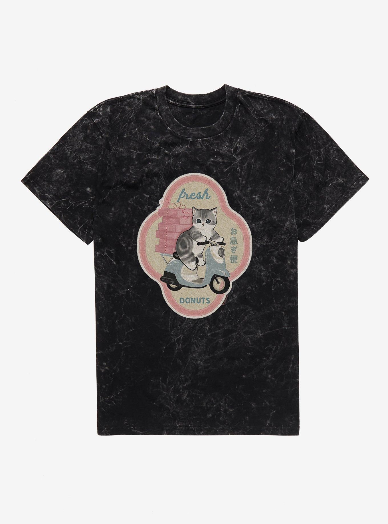 Mofusand Fresh Donuts Delivery Mineral Wash T-Shirt, , hi-res