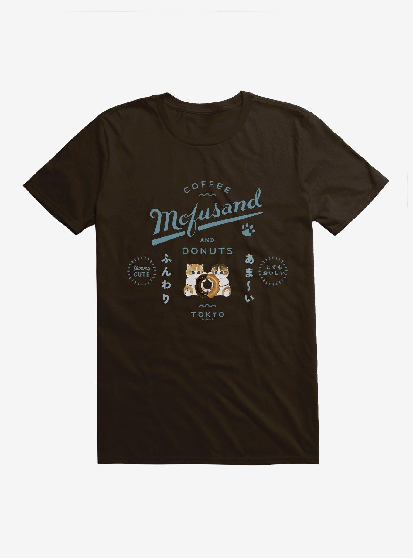 Mofusand Coffee & Donuts Tokyo Yummy Cute T-Shirt, , hi-res