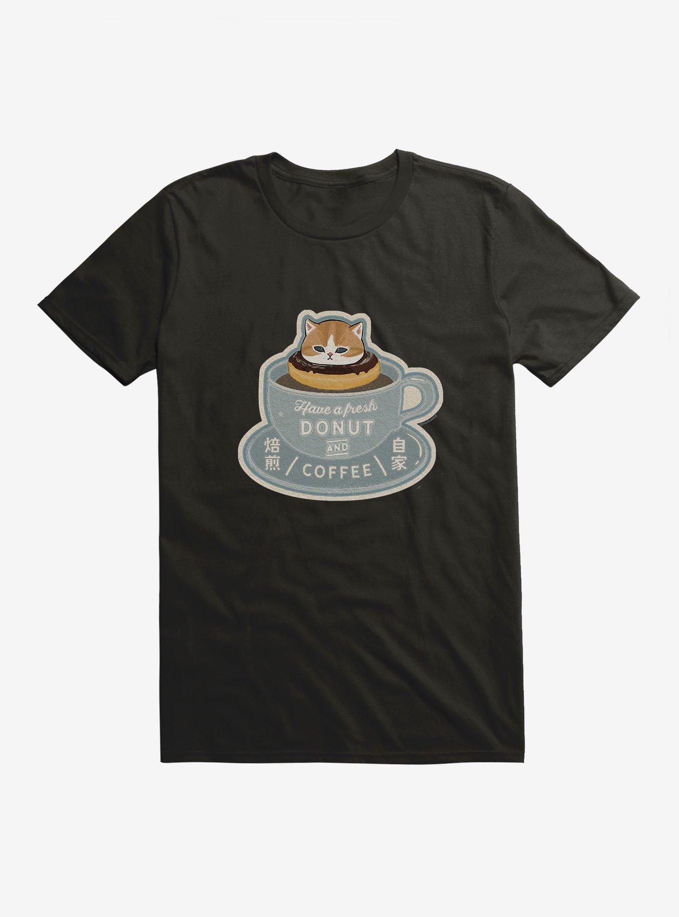 Mofusand Chocolate Donut Coffee Cup T-Shirt, , hi-res