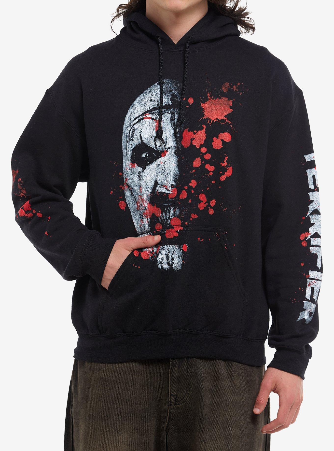 Terrifier Art The Clown Blood Splatter Hoodie, , hi-res