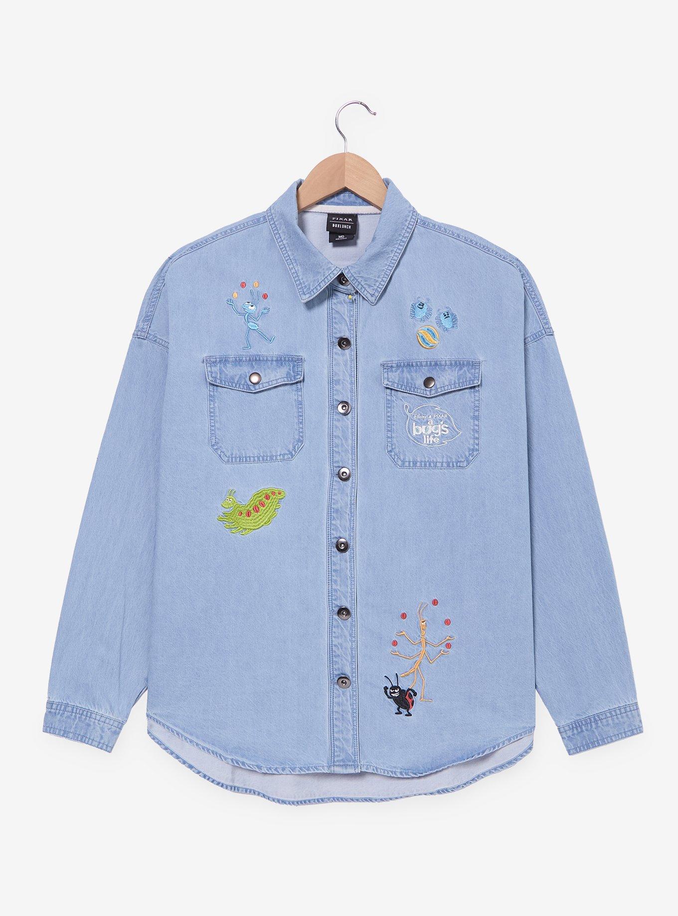 Disney Pixar A Bug's Life Embroidered Long-Sleeve Button-Up, , hi-res