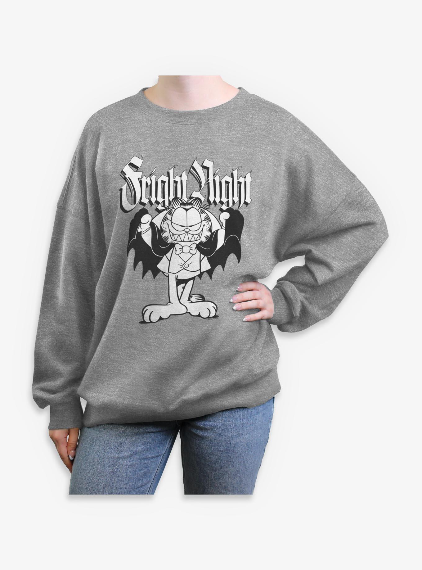 Garfield Fright Night Vampire  Womens Oversized Sweatshirt, , hi-res