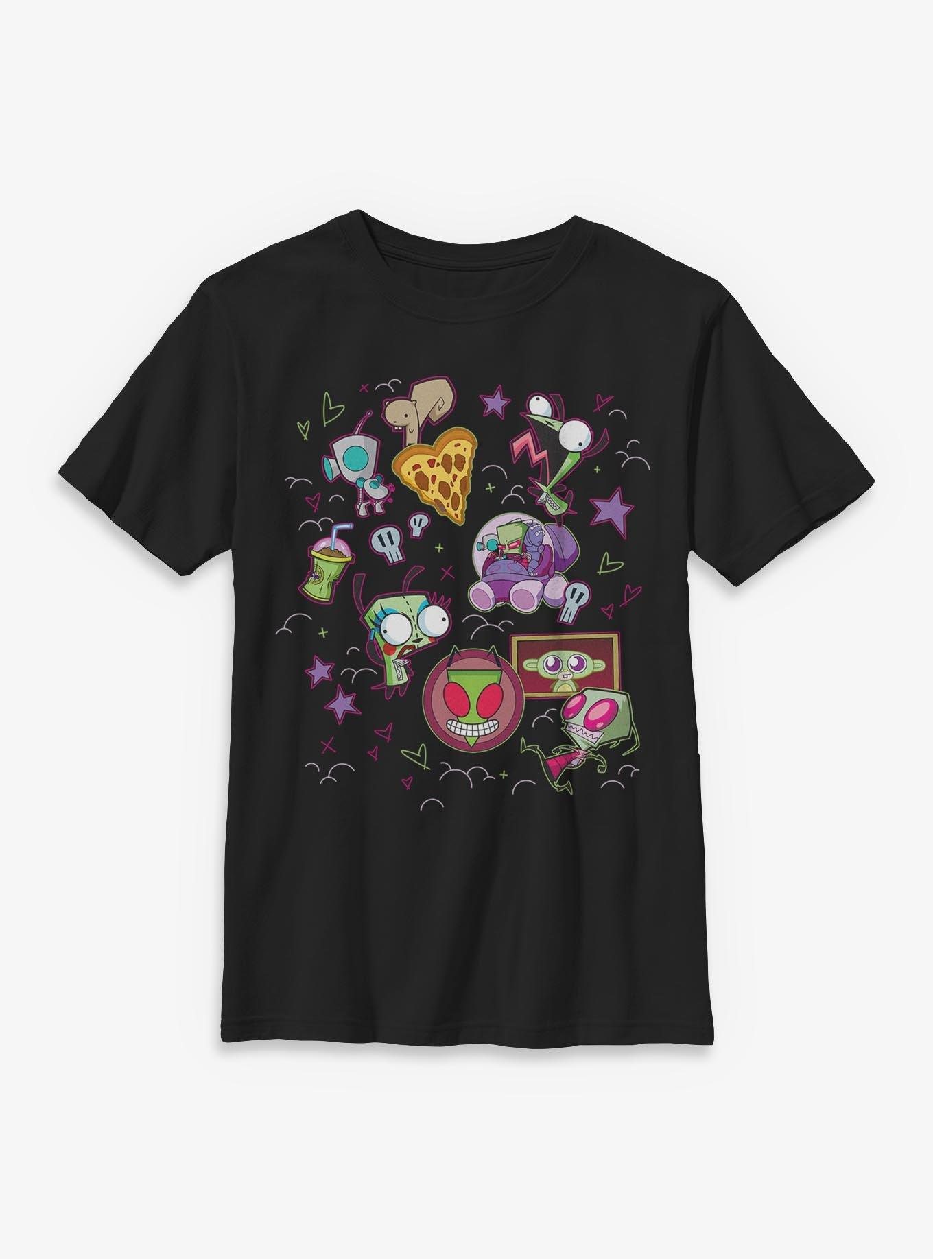 Invader ZIM Icon Doodles Youth T-Shirt, , hi-res