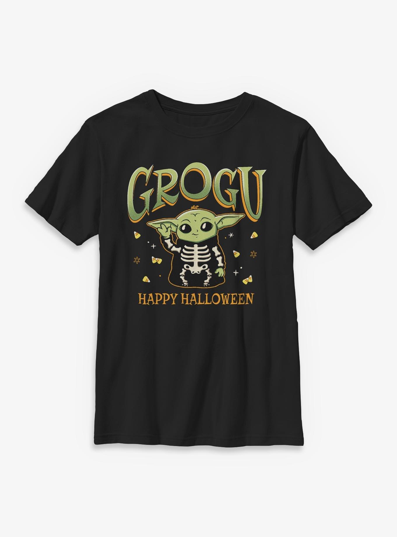 Star Wars The Mandalorian Grogu Happy Halloween Youth T-Shirt, , hi-res