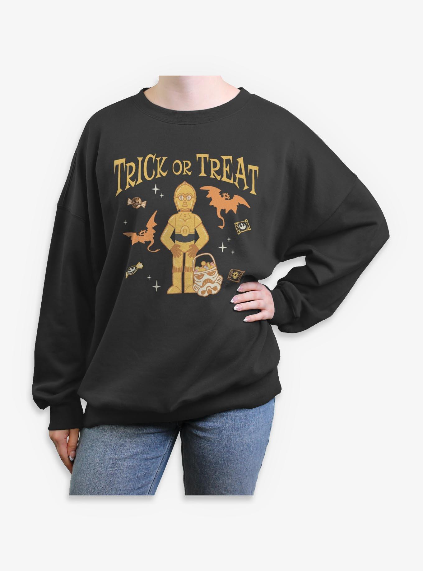 Star Wars C-3PO Trick Or Treat Womens Oversized Sweatshirt, , hi-res