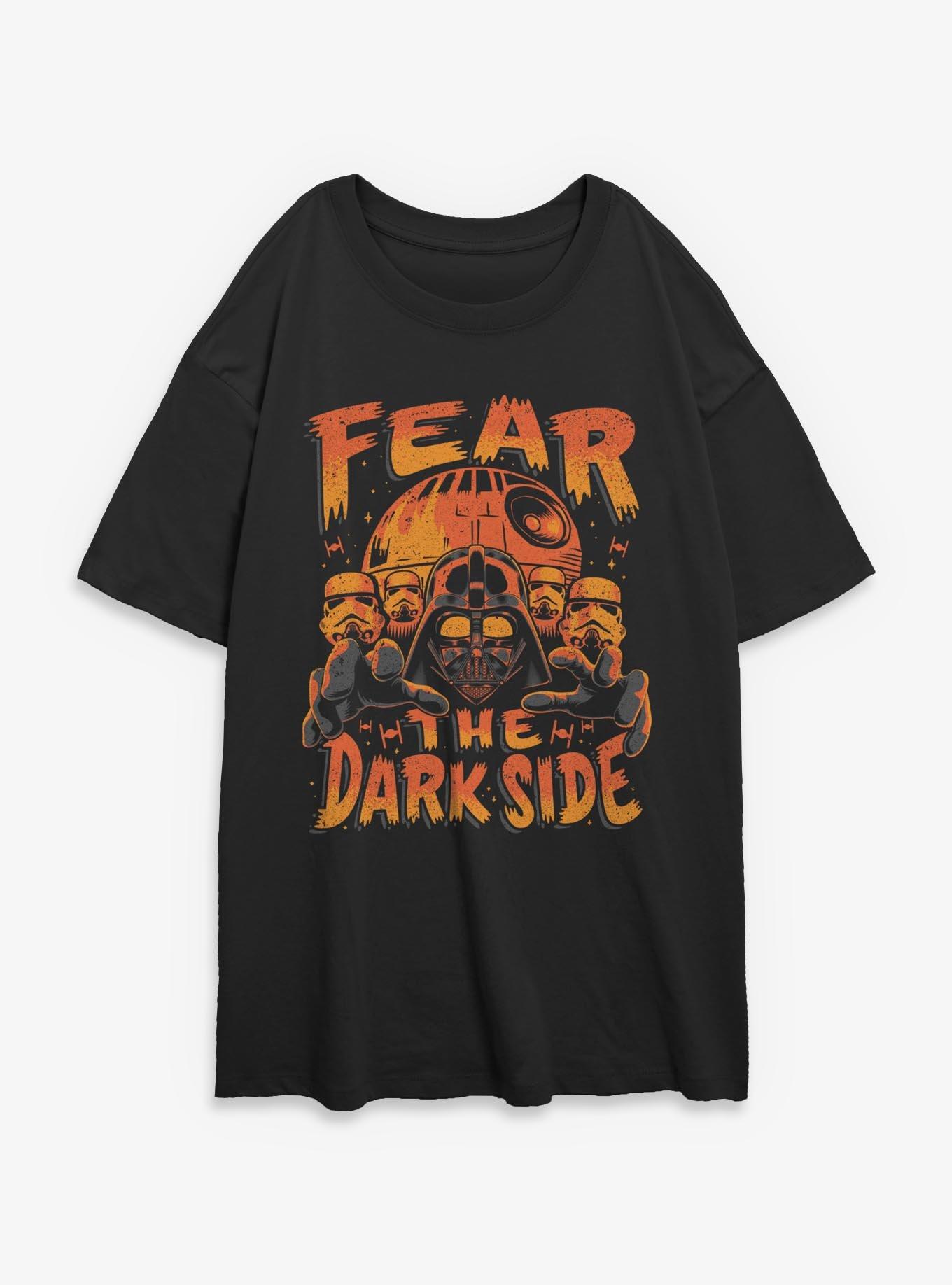 Star Wars Fear The Darkside Spooky Womens Oversized T-Shirt, , hi-res
