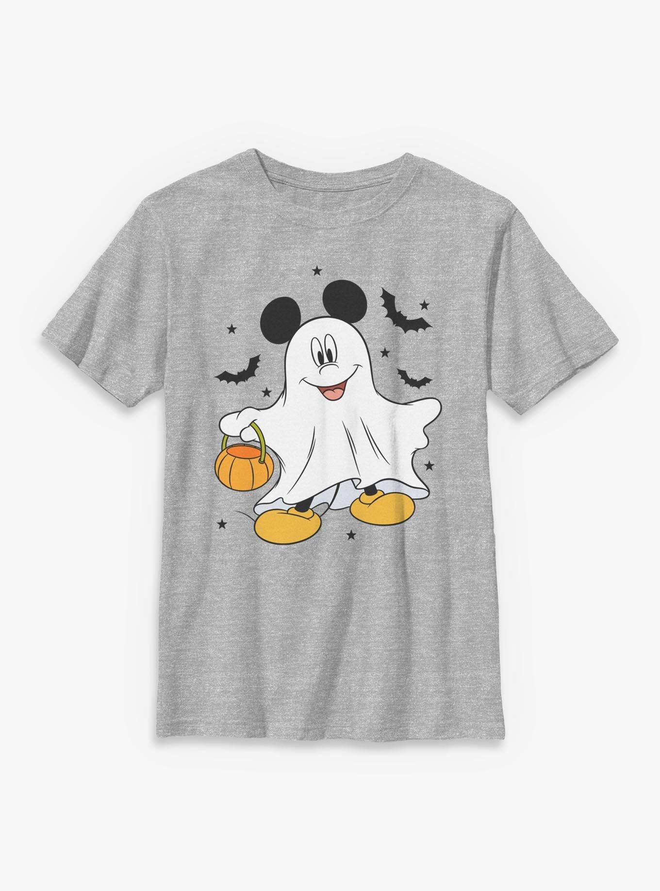Disney Mickey Mouse Ghost Mickey Youth T-Shirt, SPORT GRAY, hi-res