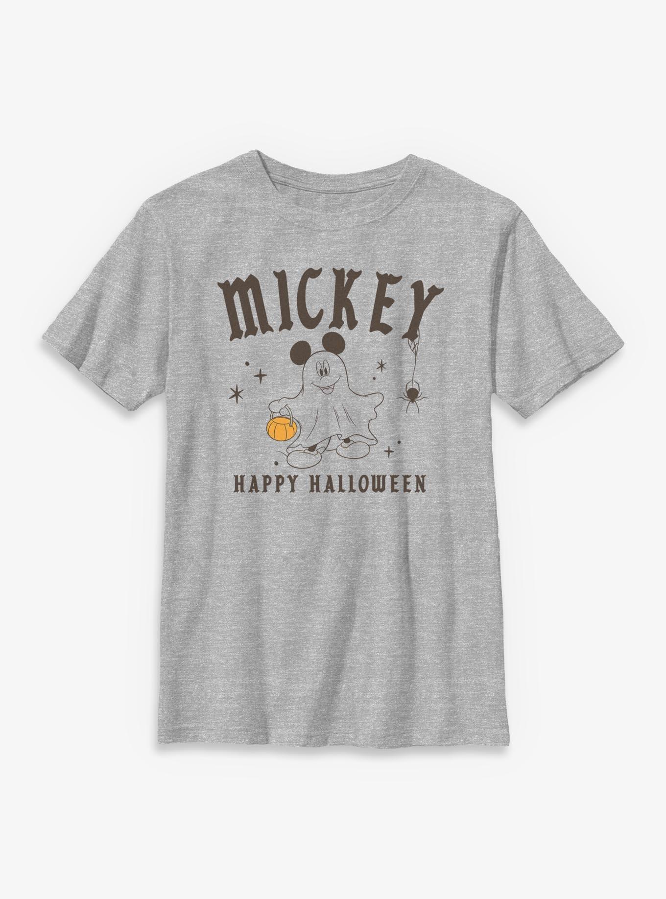 Disney Mickey Mouse Happy Halloween Ghost Spirits Youth T-Shirt, , hi-res