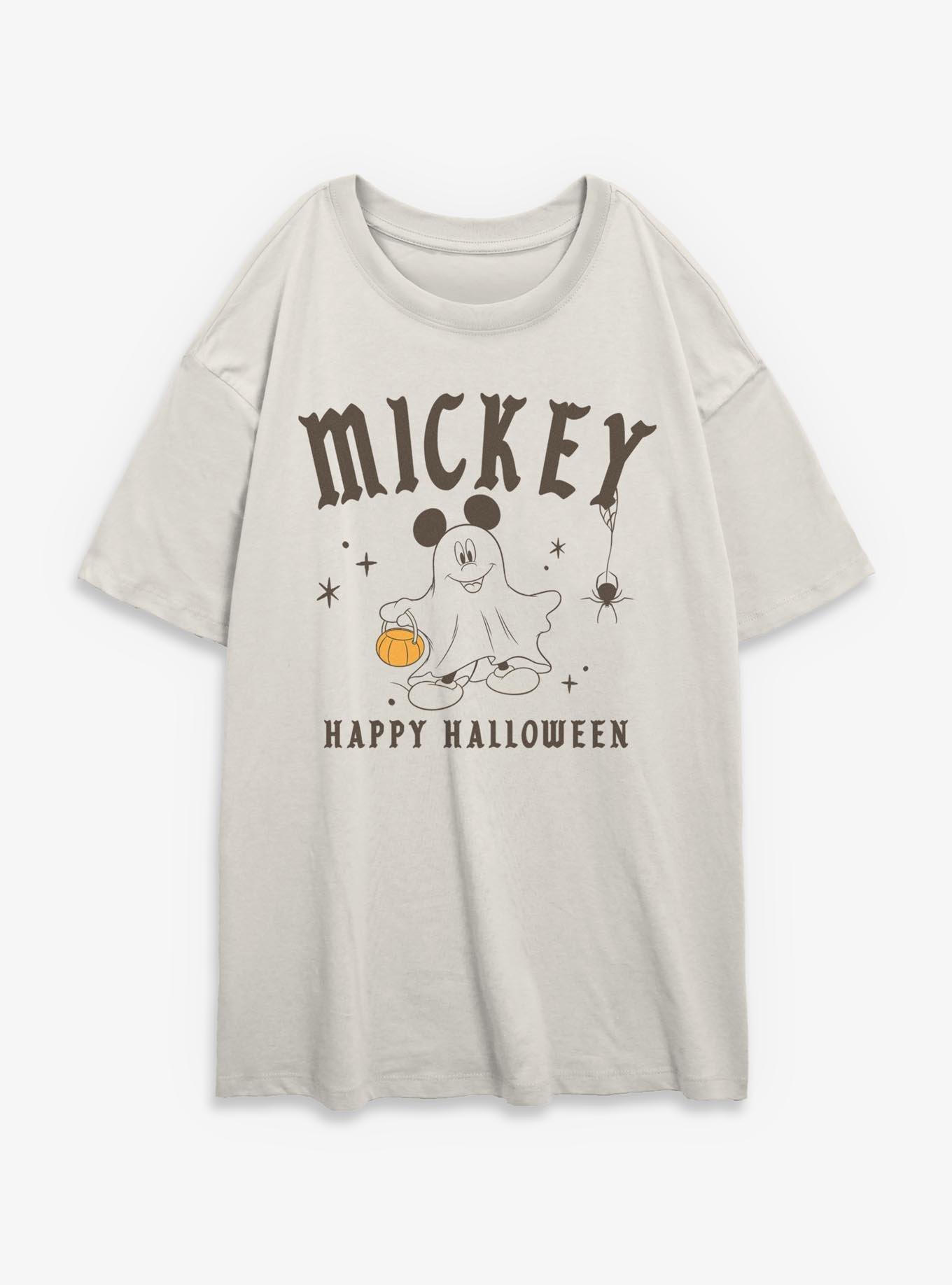 Disney Mickey Mouse Happy Halloween Ghost Spirits Womens Oversized T-Shirt, , hi-res