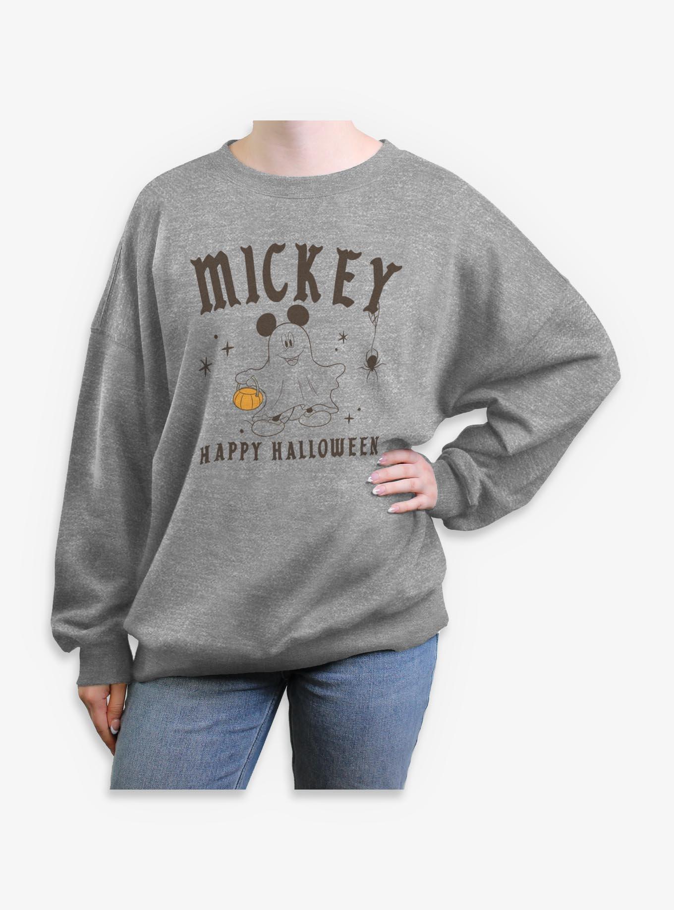 Disney Mickey Mouse Happy Halloween Ghost Spirits Womens Oversized Sweatshirt, , hi-res