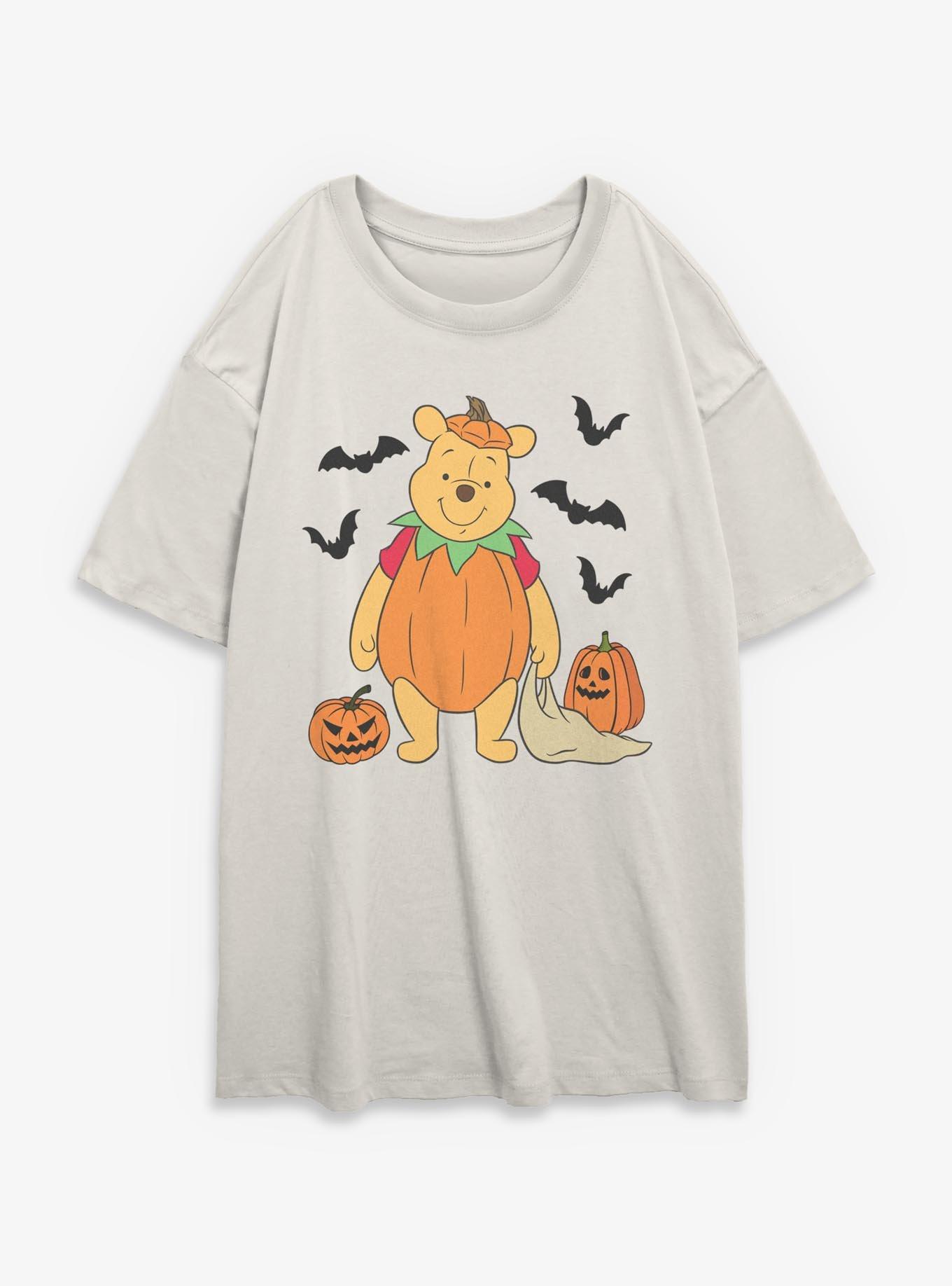 Disney Winnie The Pooh Spooky Pumpkin Pooh Womens Oversized T-Shirt, , hi-res