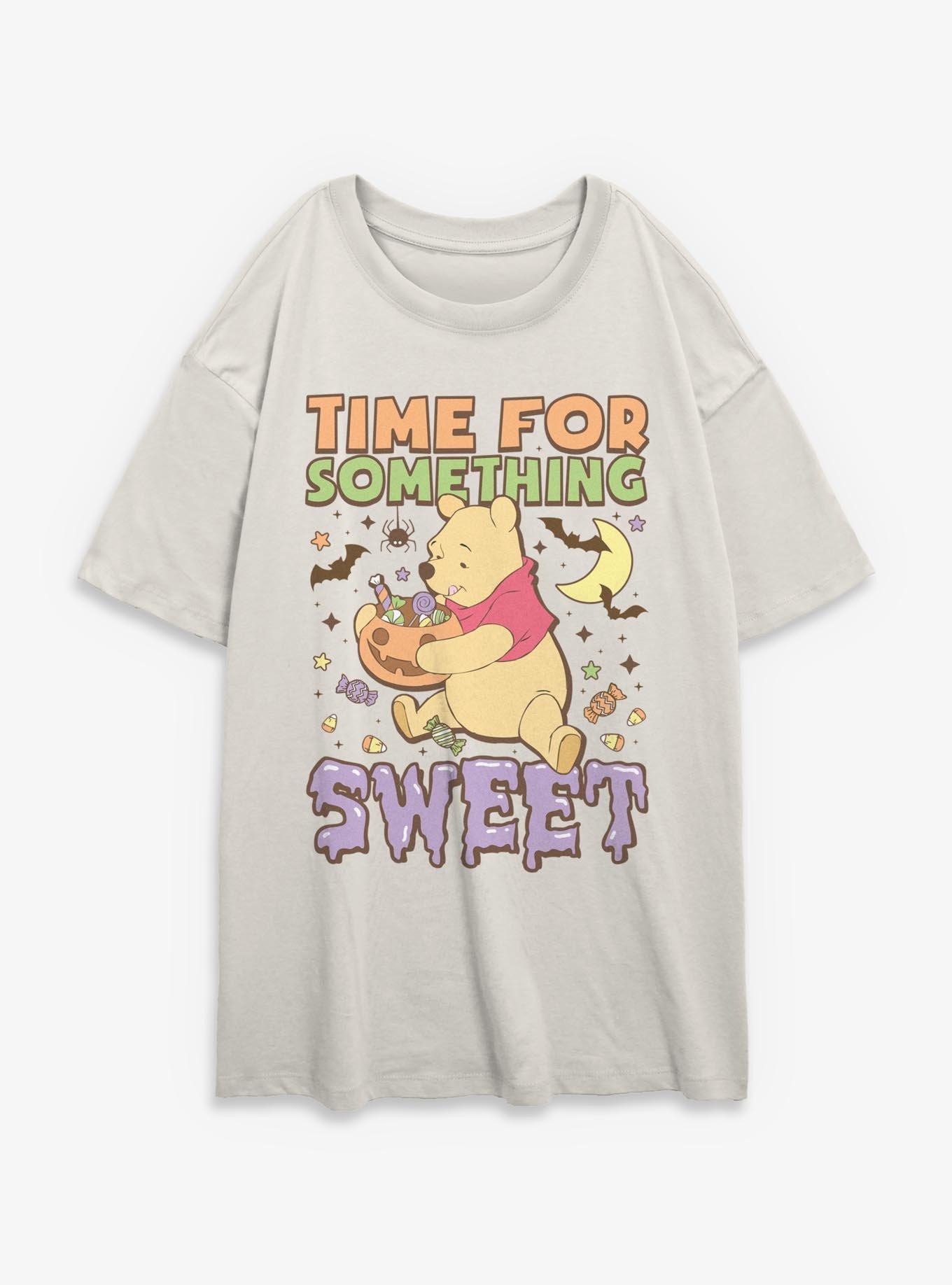 Disney Winnie The Pooh Spooky Time For Something Sweet Womens Oversized T-Shirt, , hi-res