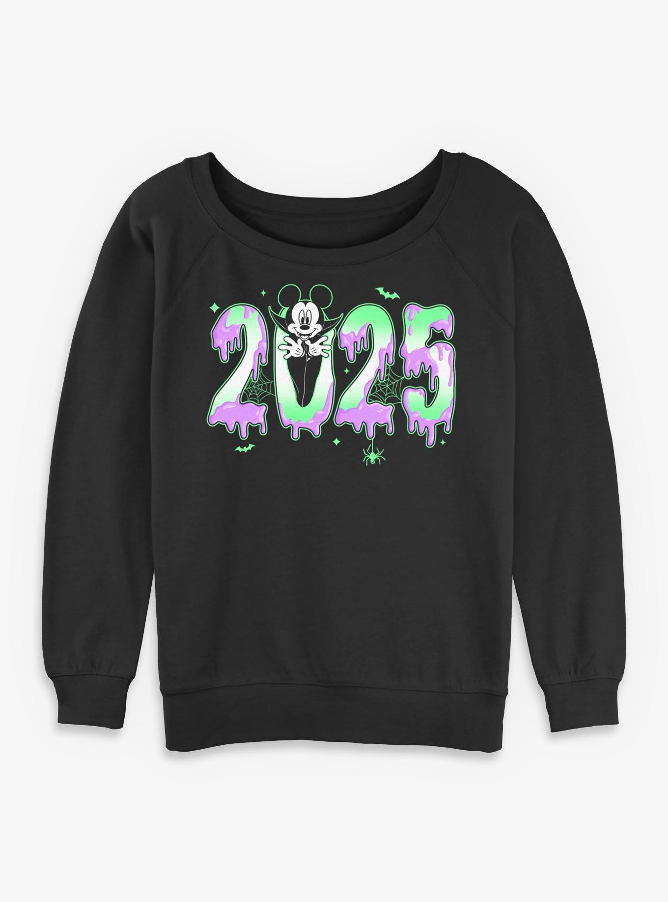 Disney Mickey Mouse Spooky Year 2025 Girls Slouchy Sweatshirt