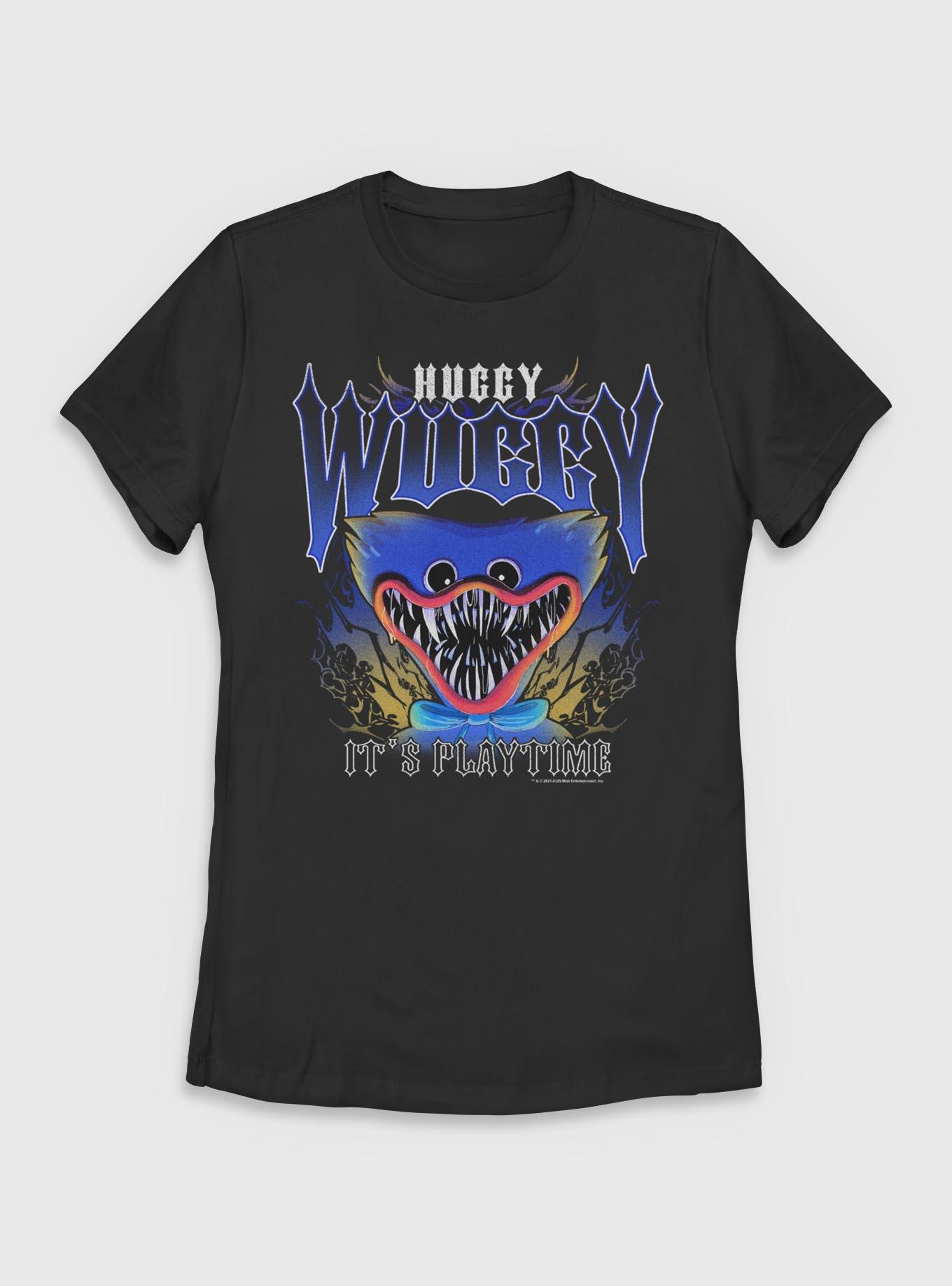 Poppy Playtime Huggy Wuggy Womens T-Shirt, BLACK, hi-res view 1