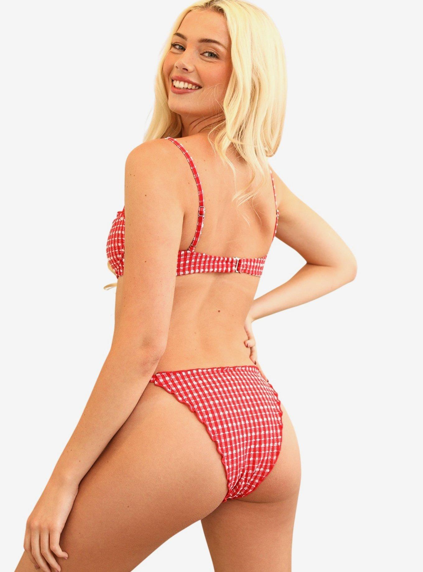 Dippin' Daisy's Lucca Cheeky Bikini Bottom, RED, hi-res