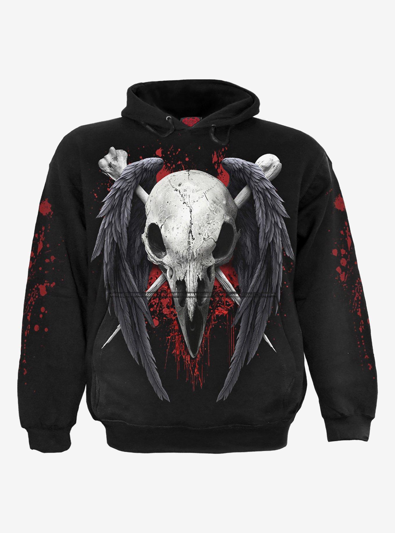 Death Raven Hoodie, , hi-res