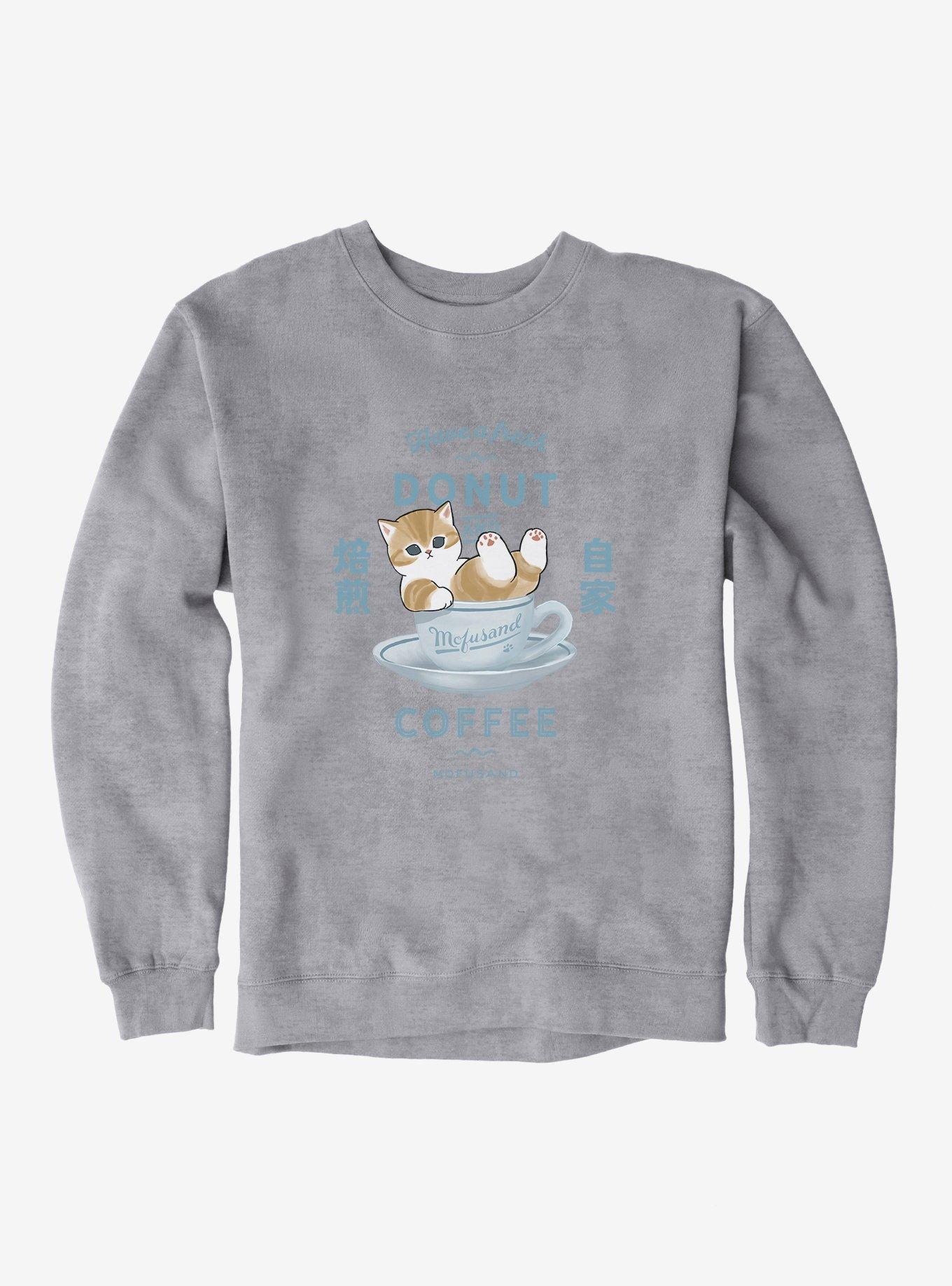 Mofusand Have A Fresh Donut And Coffee Sweatshirt - thumbnail 3
