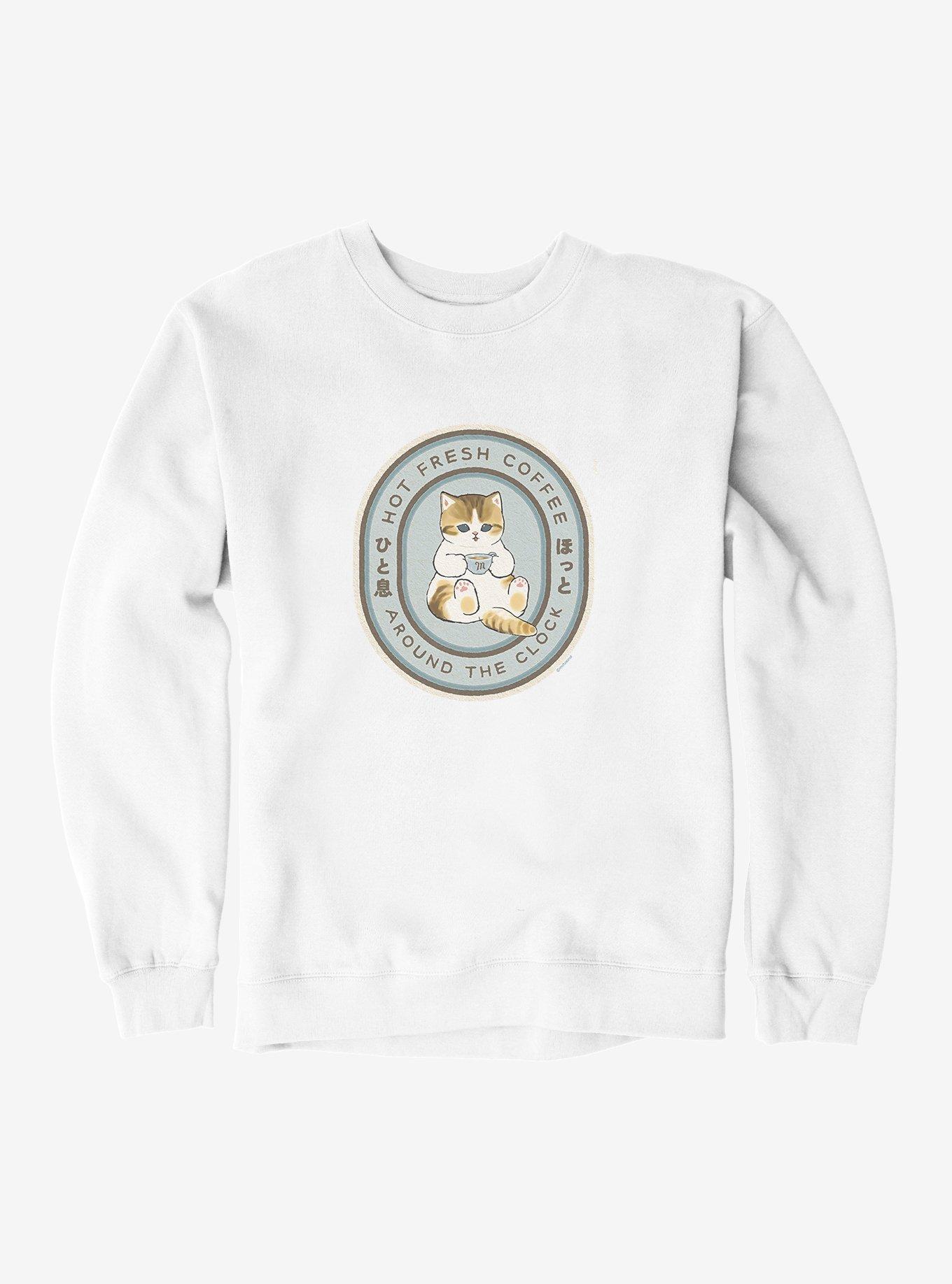 Mofusand Hot Fresh Coffee Around The Clock Sweatshirt