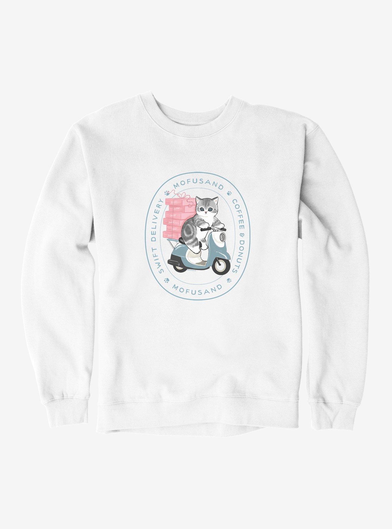 Mofusand Coffee & Donuts Swift Delivery Sweatshirt, , hi-res