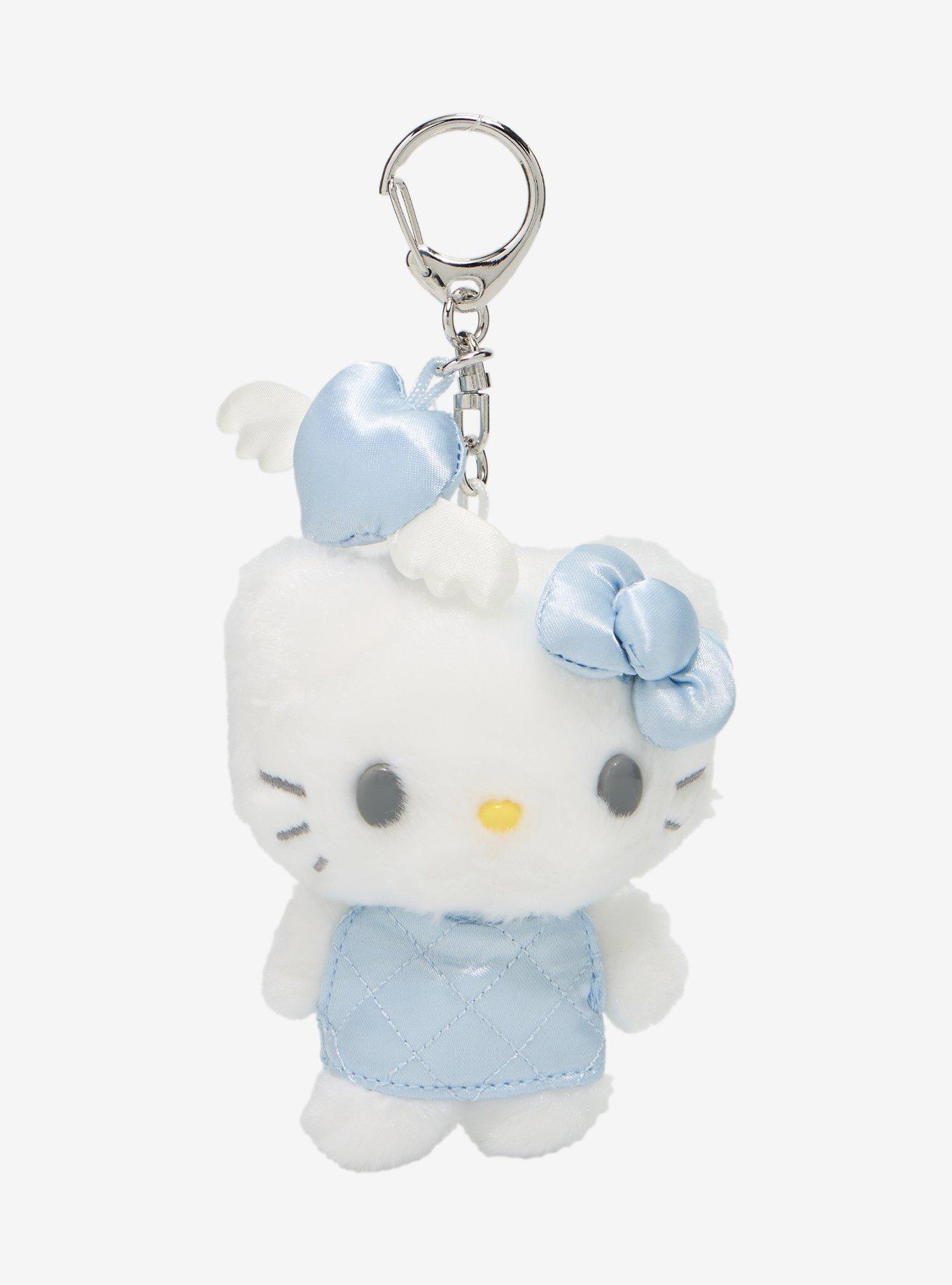 Sanrio Japan Originals Hello Kitty Blue Quilted Plush Bag Charm, , hi-res