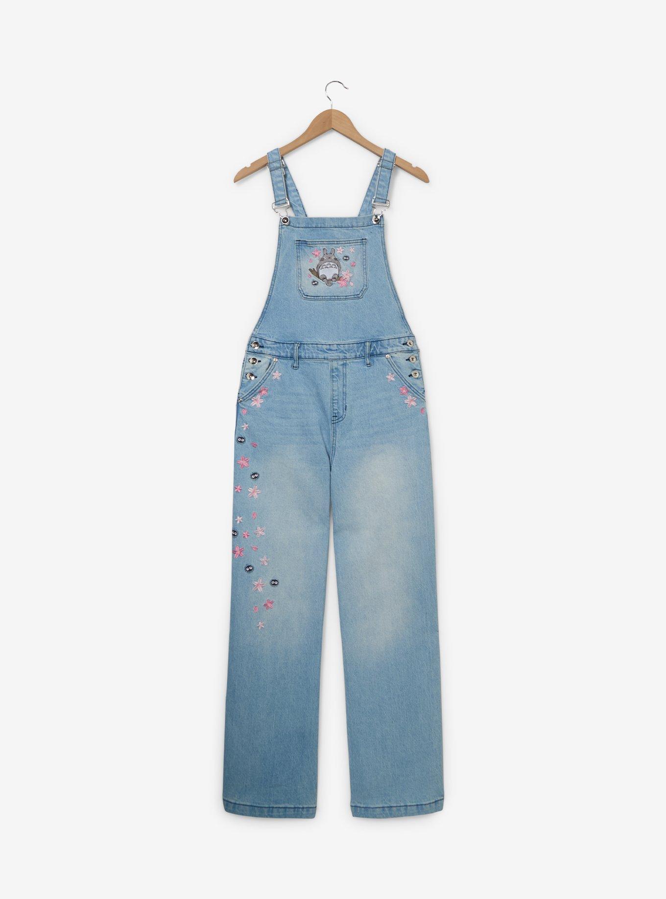 Studio Ghibli&reg; My Neighbor Totoro Cherry Blossom Embroidered Women's Overalls - BoxLunch Exclusive, , hi-res