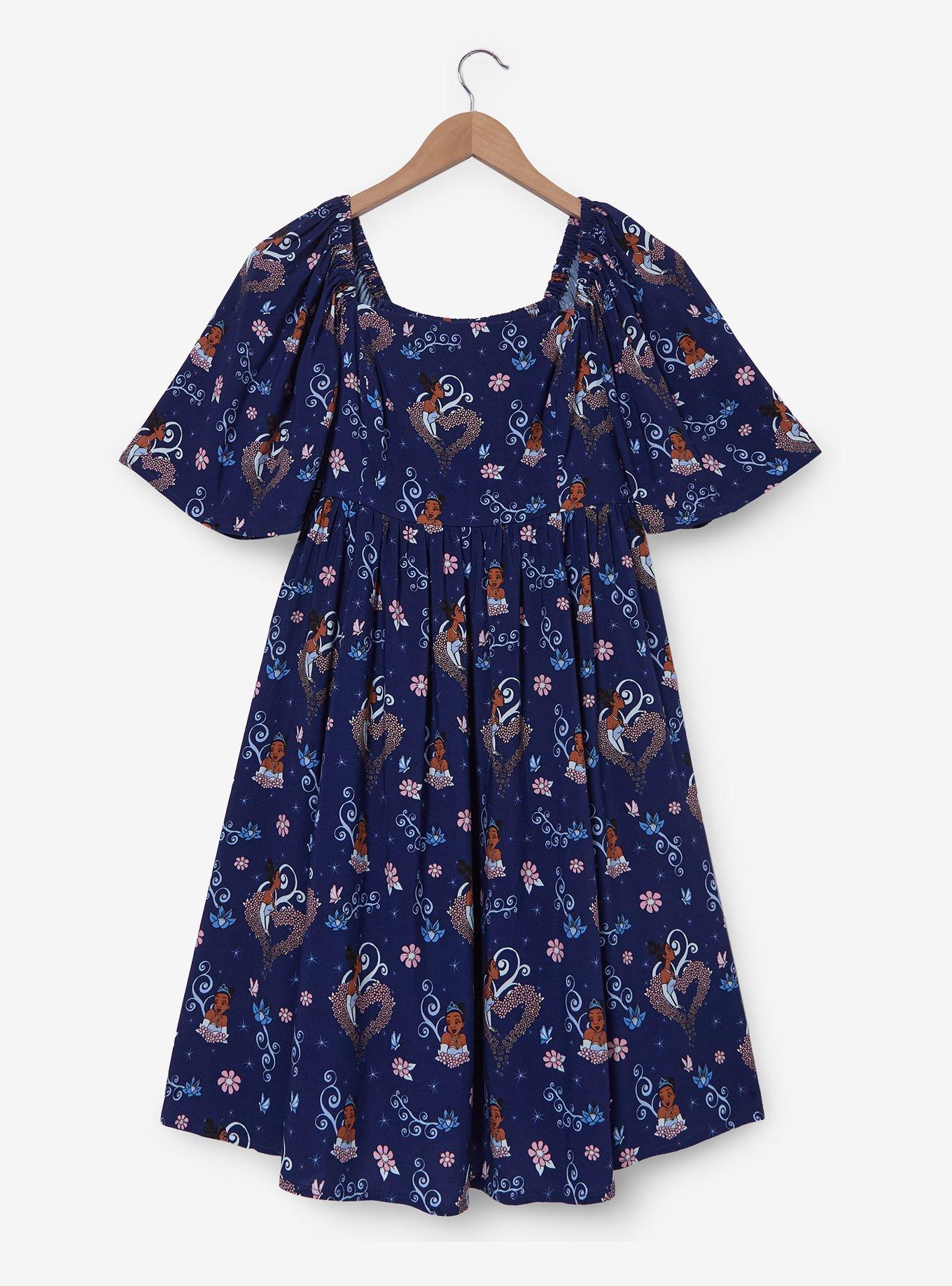 Disney The Princess and the Frog Tiana Evening Star Smocked Plus Size Dress &mdash; BoxLunch Exclusive, , hi-res