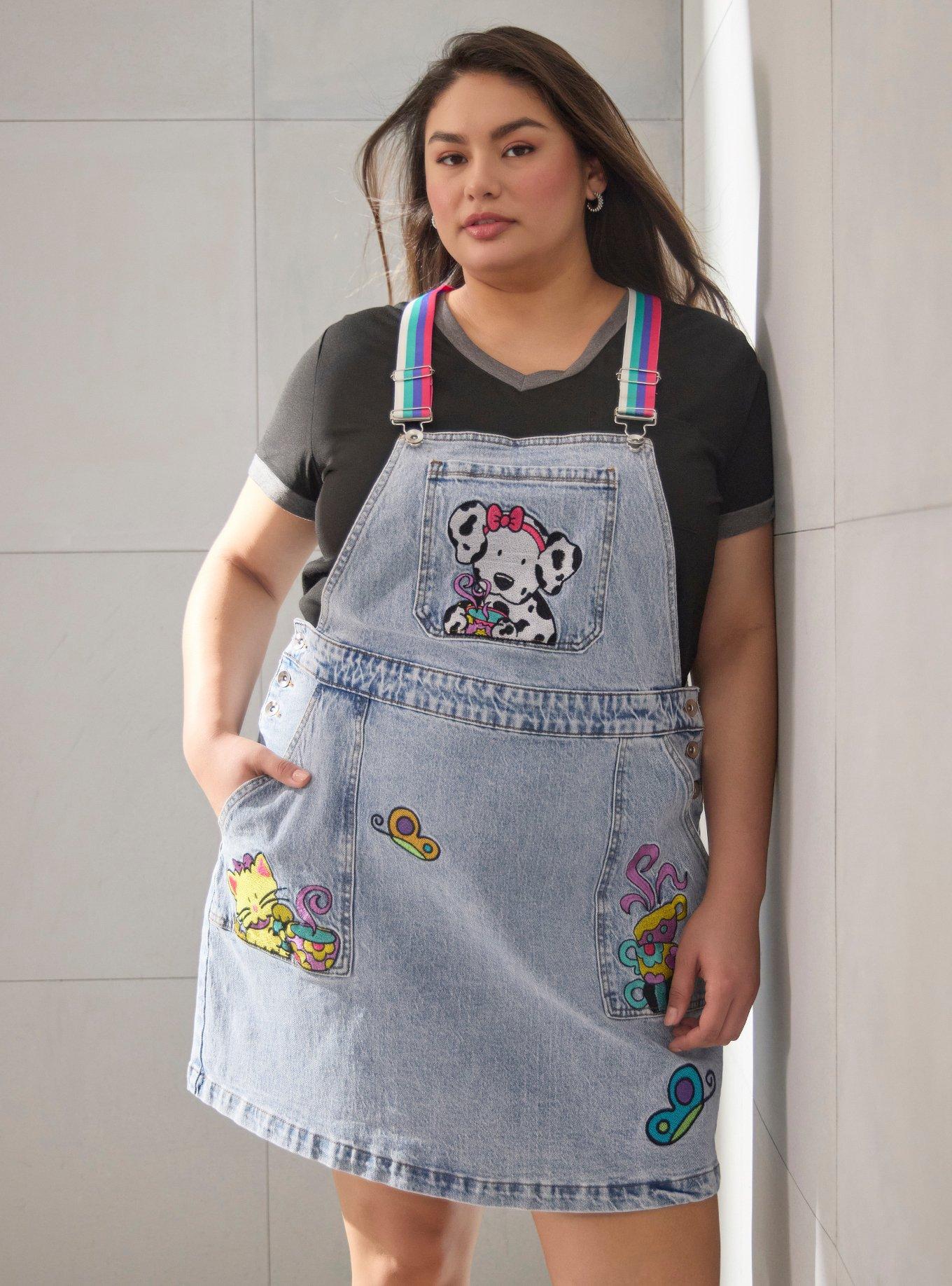 Sanrio Spottie Dottie Butterfly Women's Plus Size Overall Dress &mdash; BoxLunch Exclusive, , hi-res