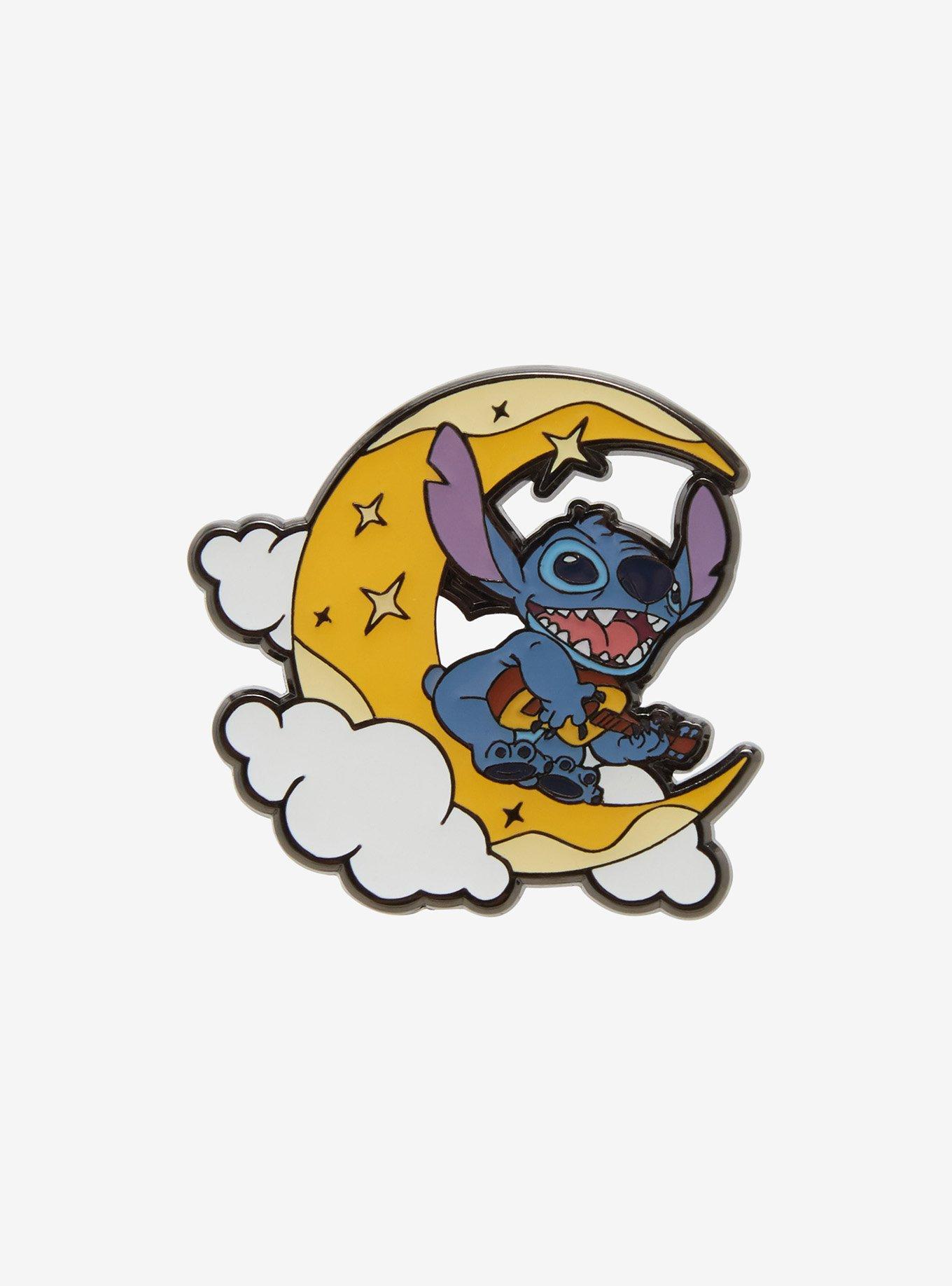 Loungefly Disney Stitch Moon Enamel Pin, , hi-res