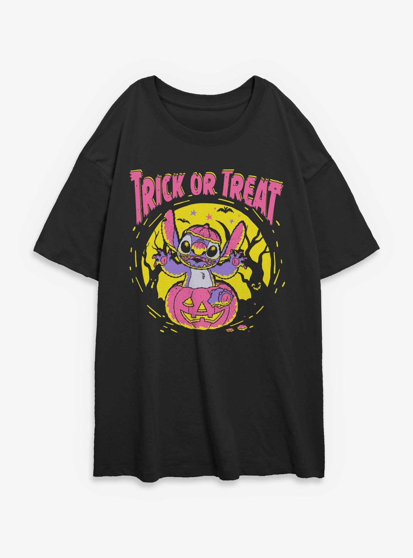 Disney Lilo & Stitch Spooky Treat Girls Oversized T-Shirt