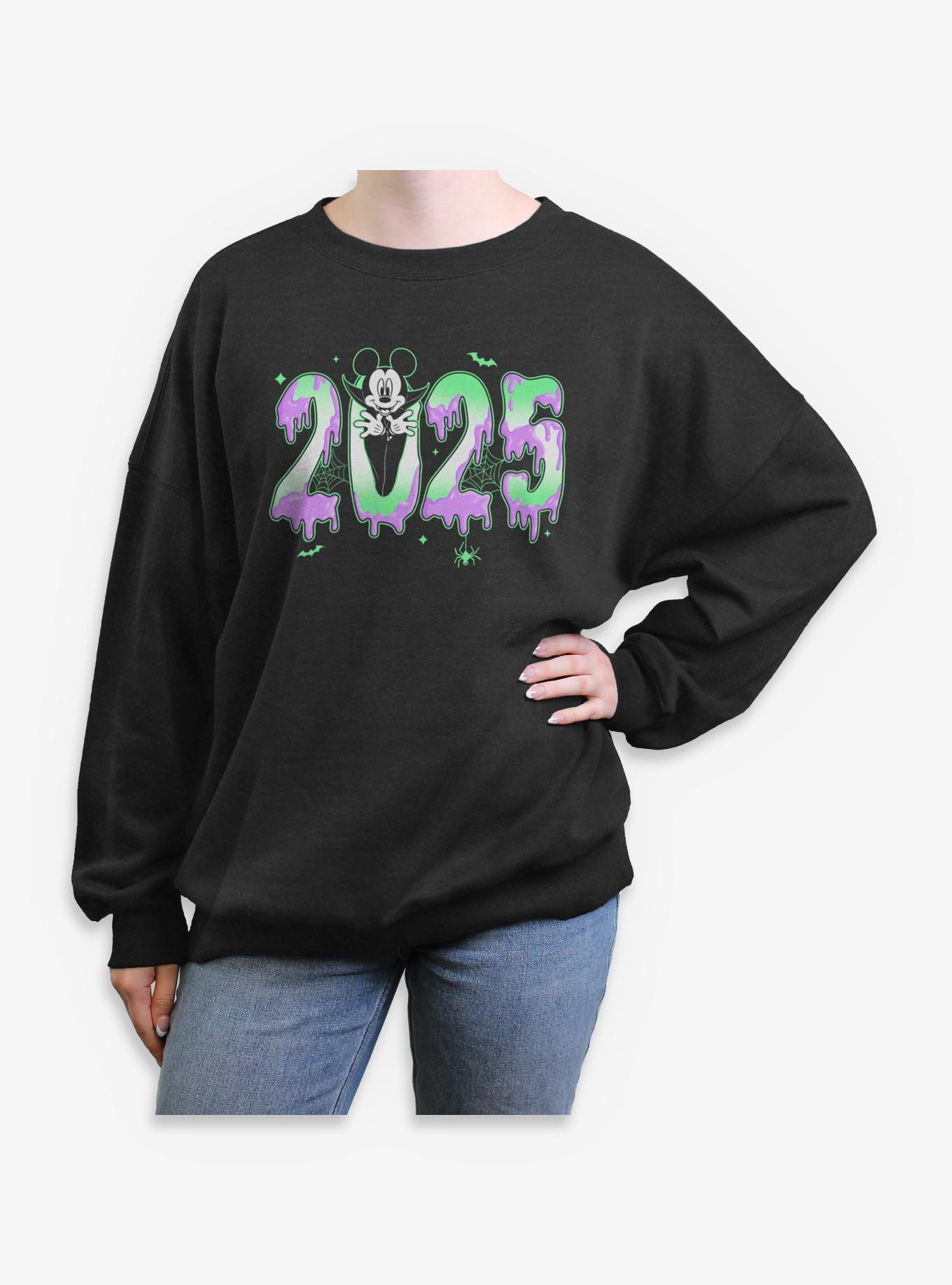 Disney Mickey Mouse Spooky Year 2025 Girls Oversized Sweatshirt