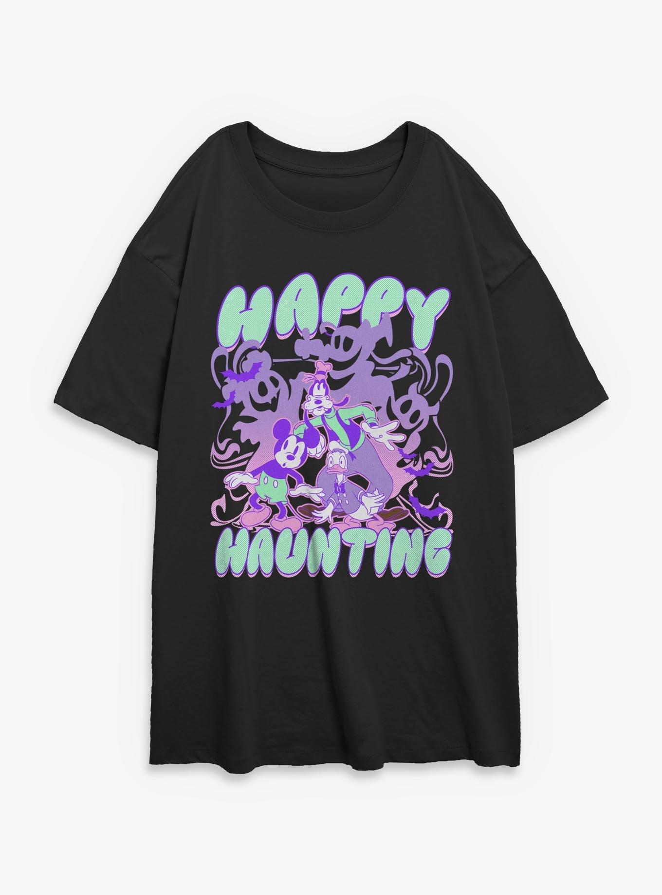 Disney Mickey Mouse Happy Haunting Spooky Ghost Girls Oversized T-Shirt, , hi-res