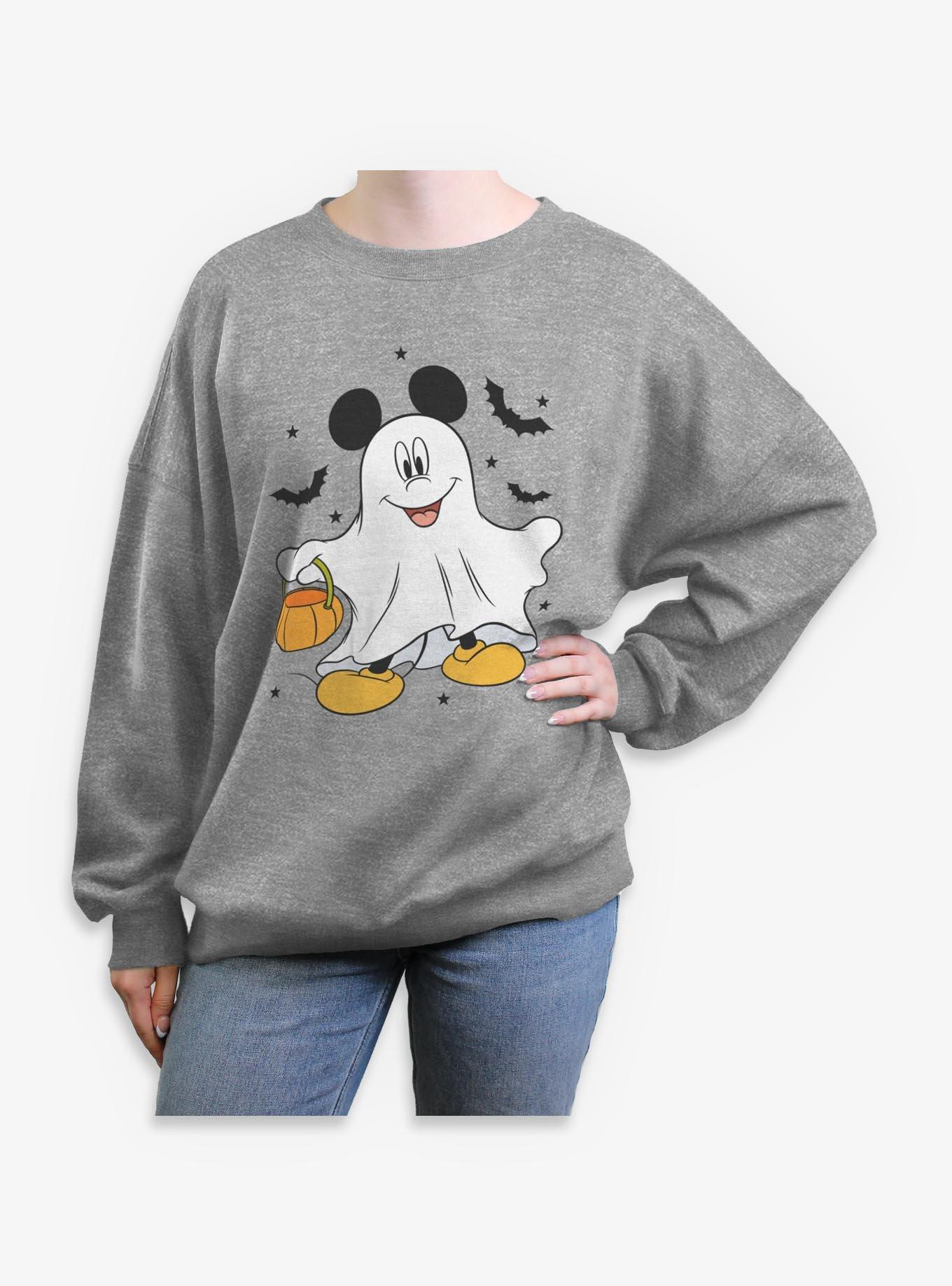 Disney Mickey Mouse Spooky Ghost Mickey Girls Oversized Sweatshirt