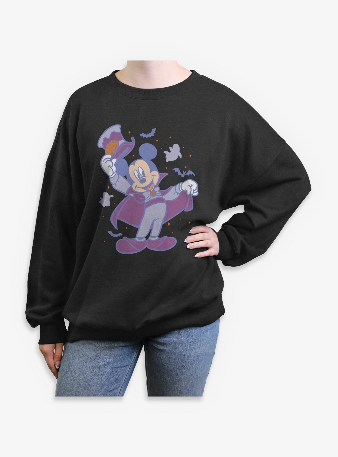 Disney Mickey Mouse Haunted Host Girls Oversized Sweatshirt