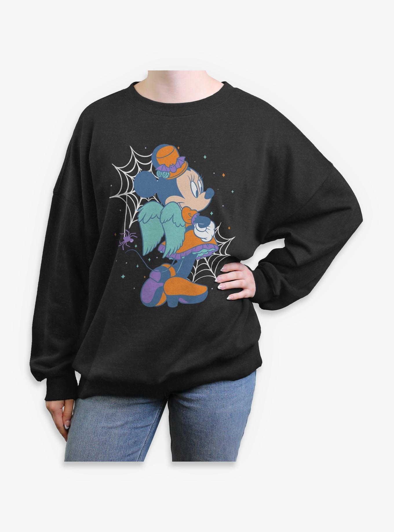 Disney Minnie Mouse Halloween Webs Girls Oversized Sweatshirt, , hi-res
