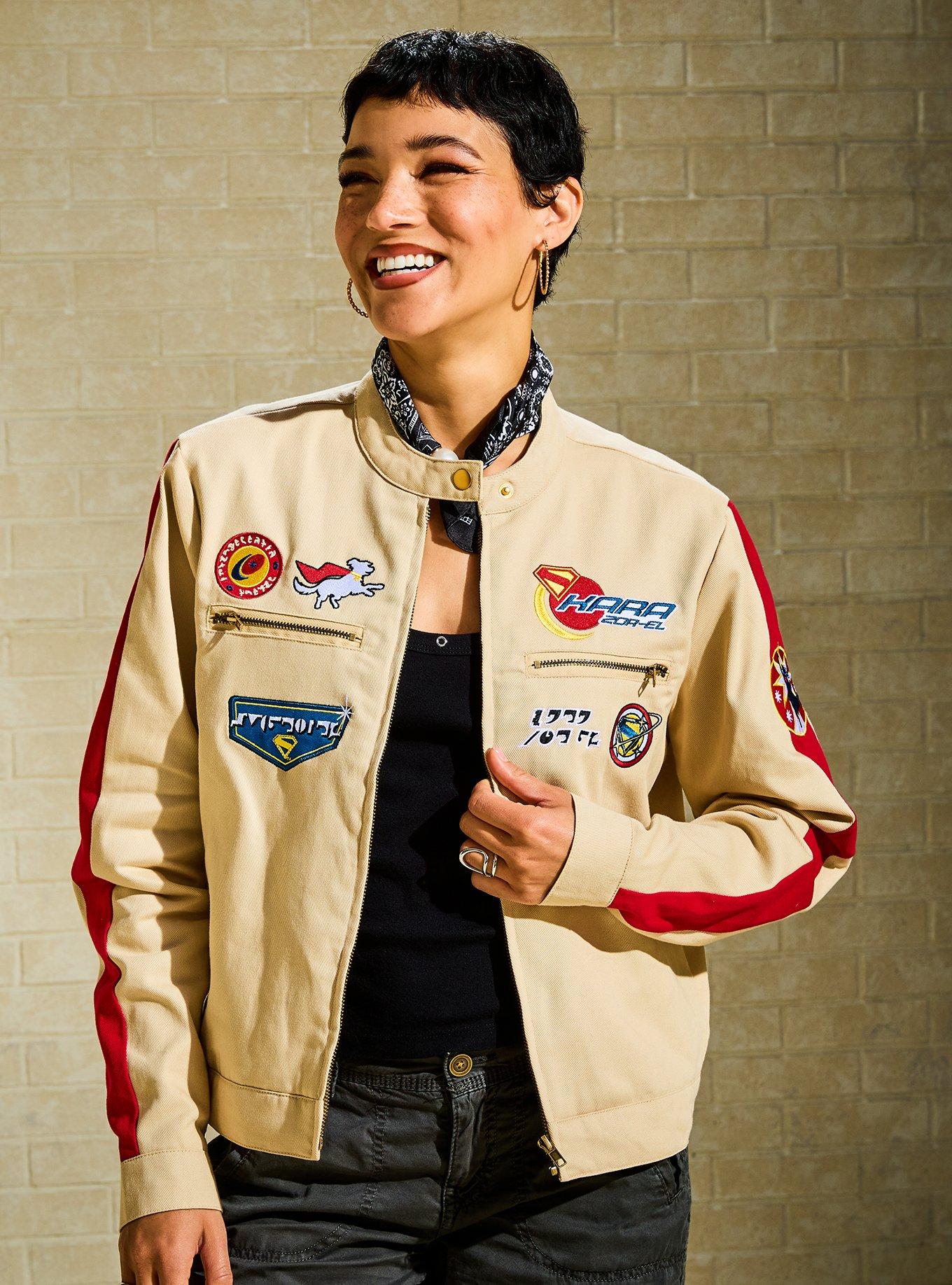 DC Comics Supergirl Patches Women's Plus Size Moto Jacket - BoxLunch Exclusive