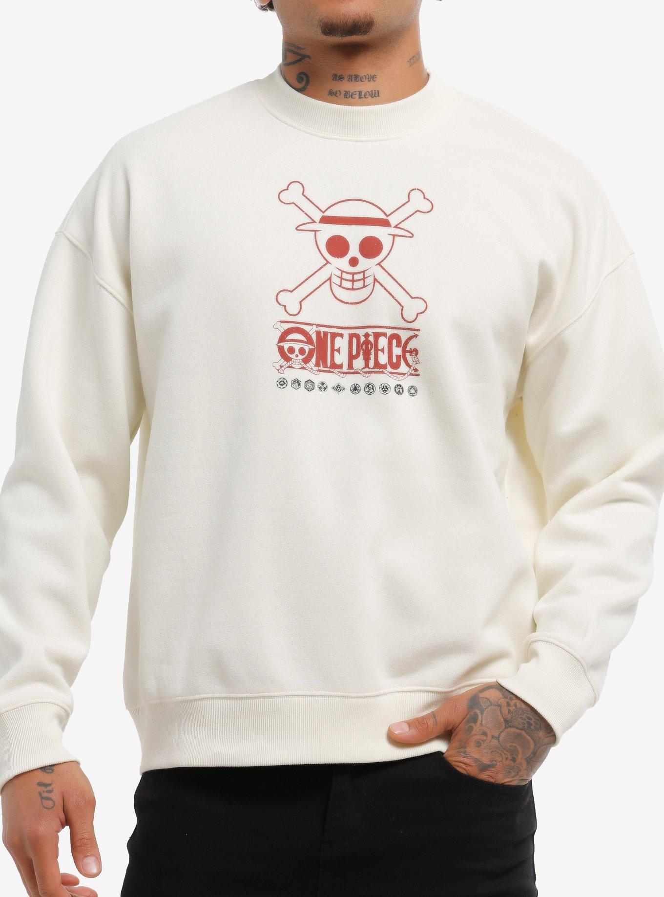 One Piece Red Outline Sweatshirt | Hot Topic