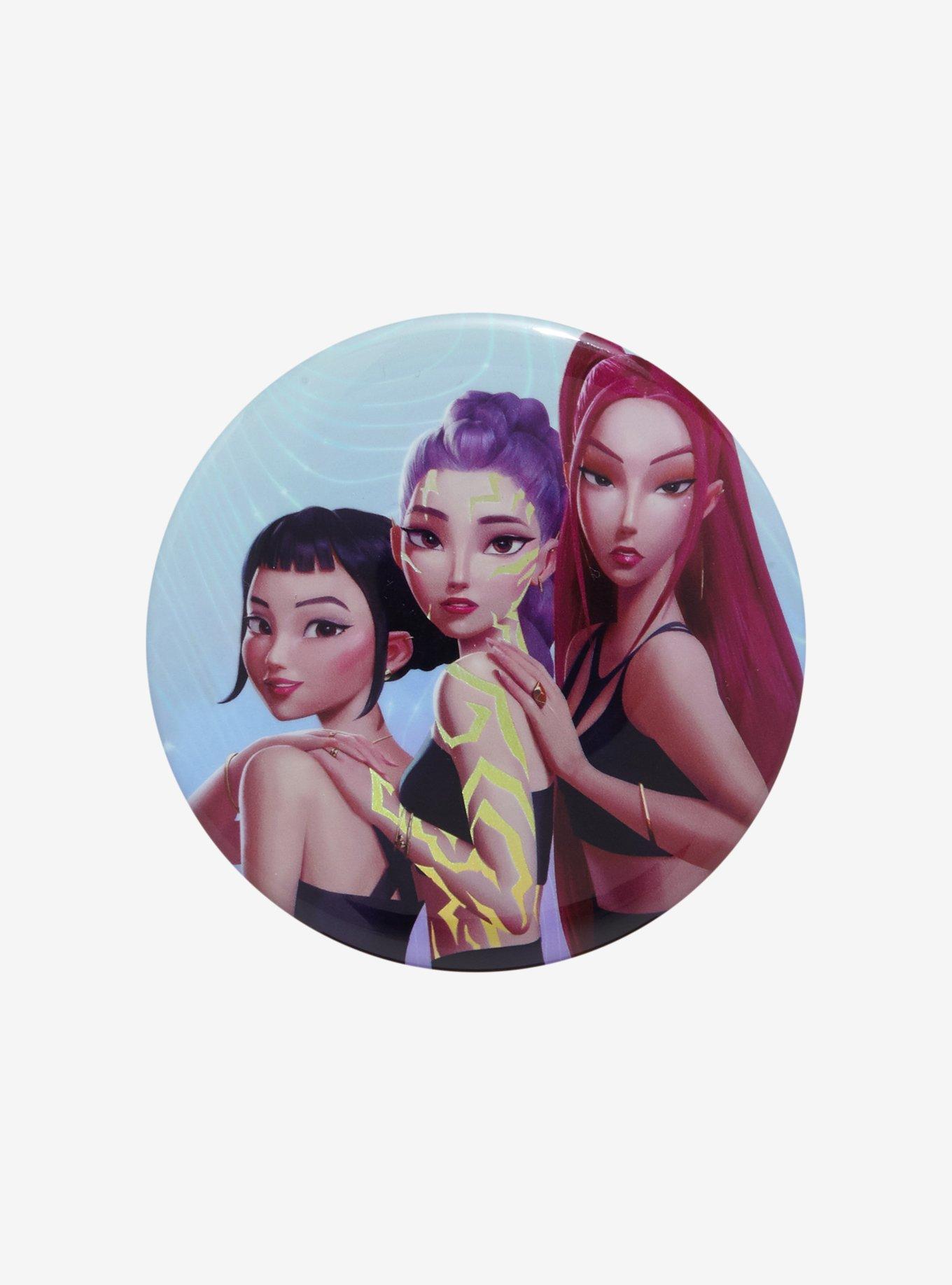 KPop Demon Hunters Huntrix 3 Inch Button, , hi-res