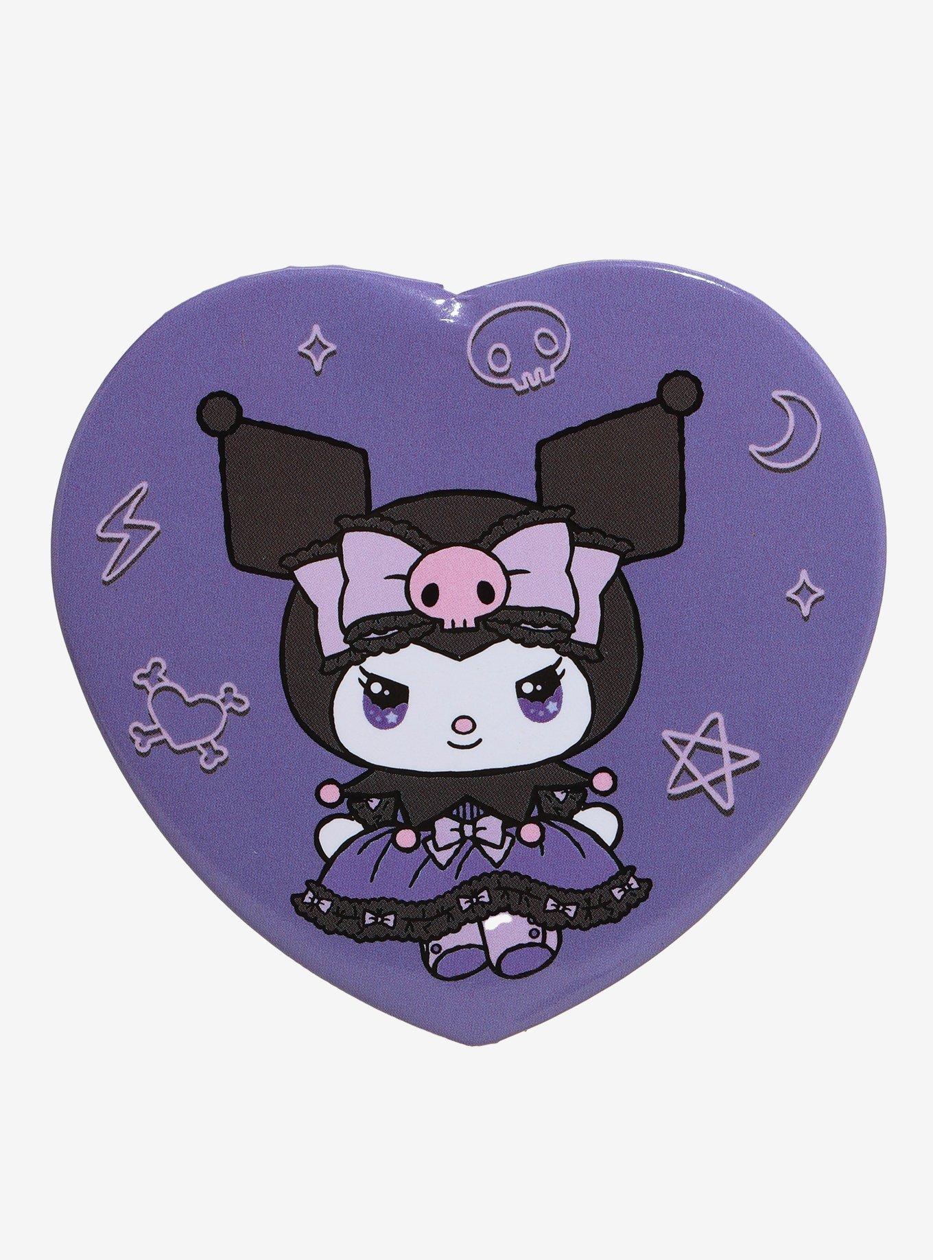 Kuromi's Mischief Mansion Heart 3 Inch Button, , hi-res