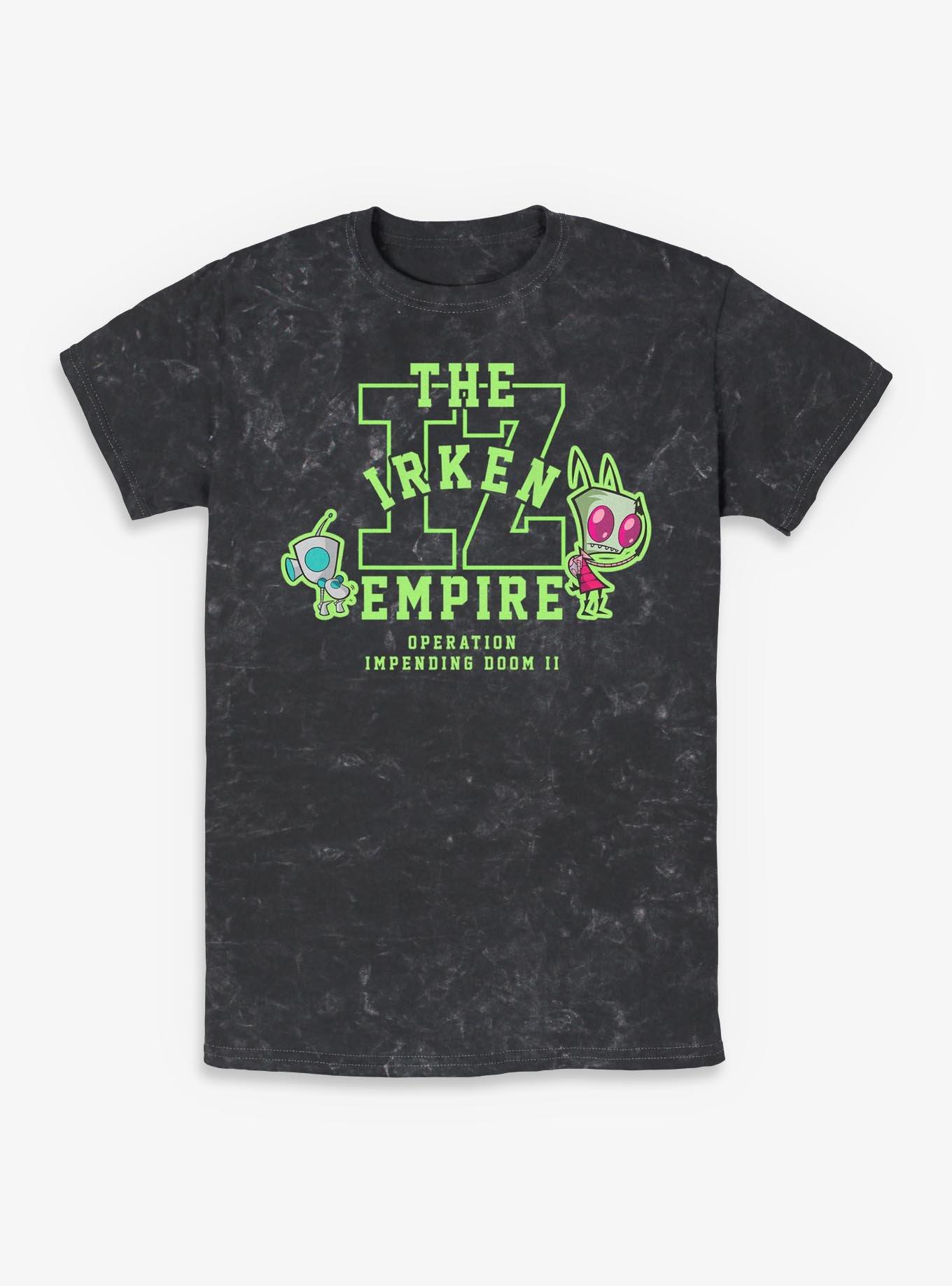 Invader ZIM The Irken Empire Collegiate Style Mineral Wash T-Shirt, , hi-res