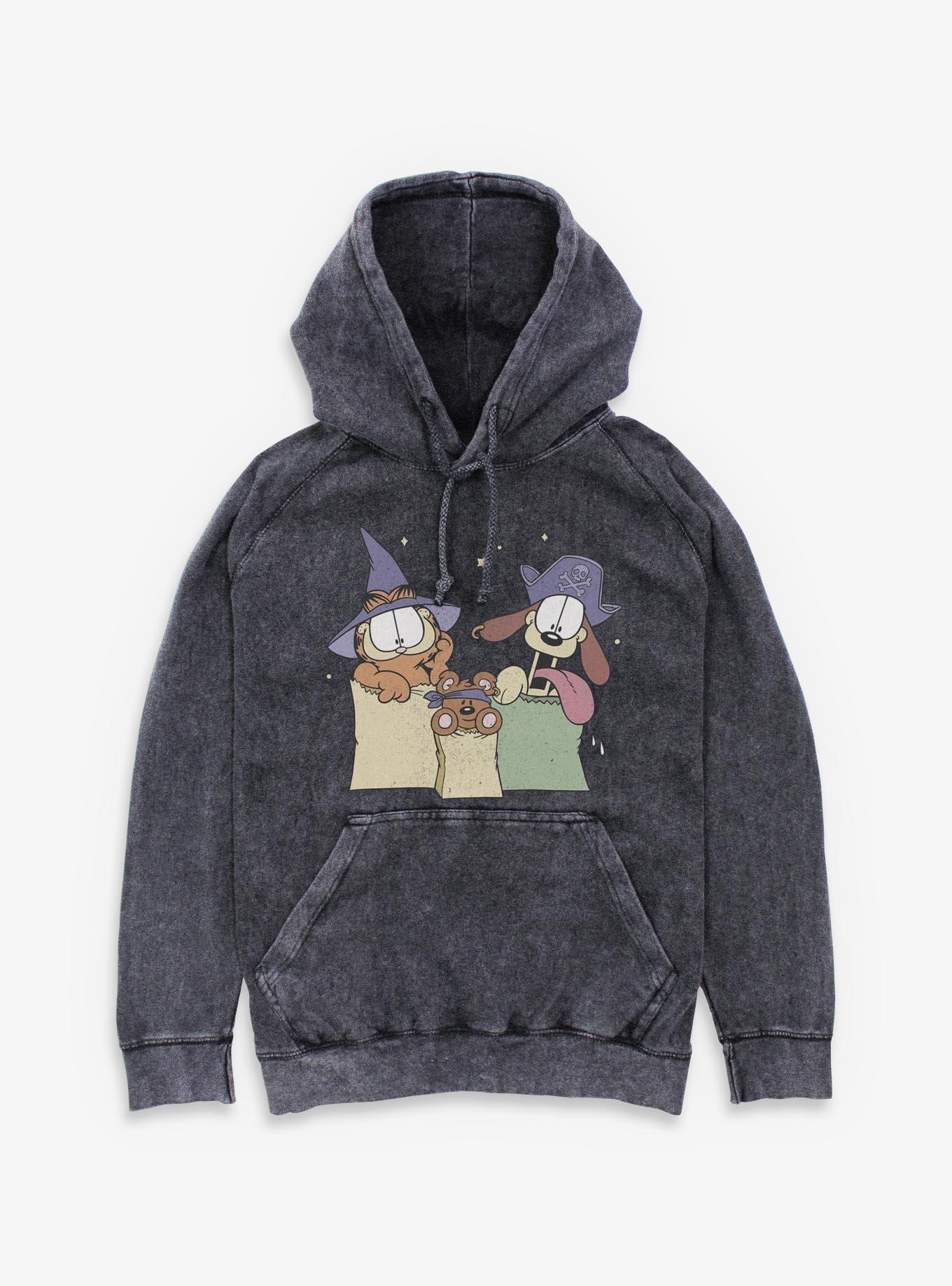 Garfield Spooky Friends Mineral Wash Hoodie, , hi-res