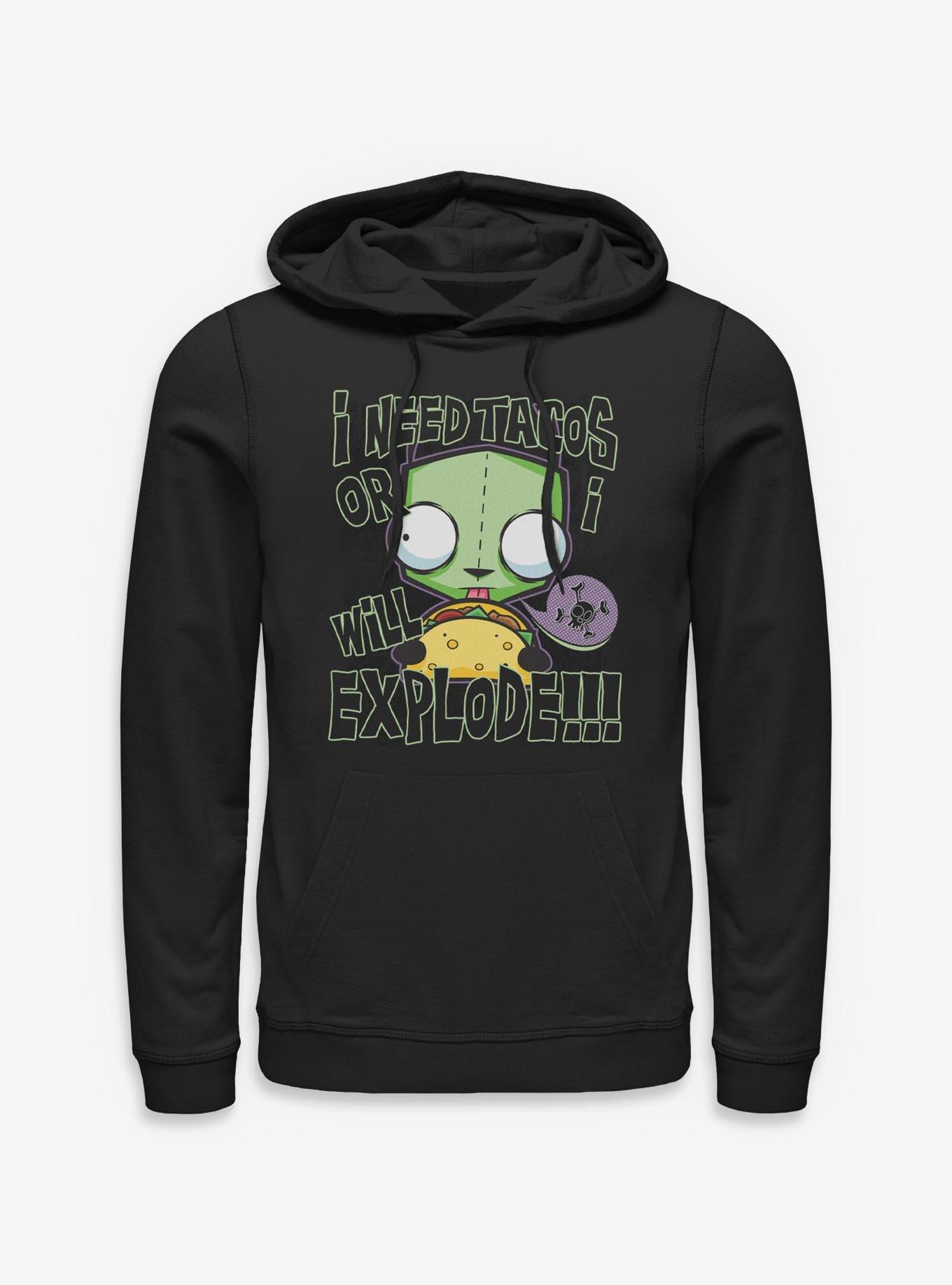 Invader ZIM I Need Tacos Or I Will Explode Hoodie, , hi-res