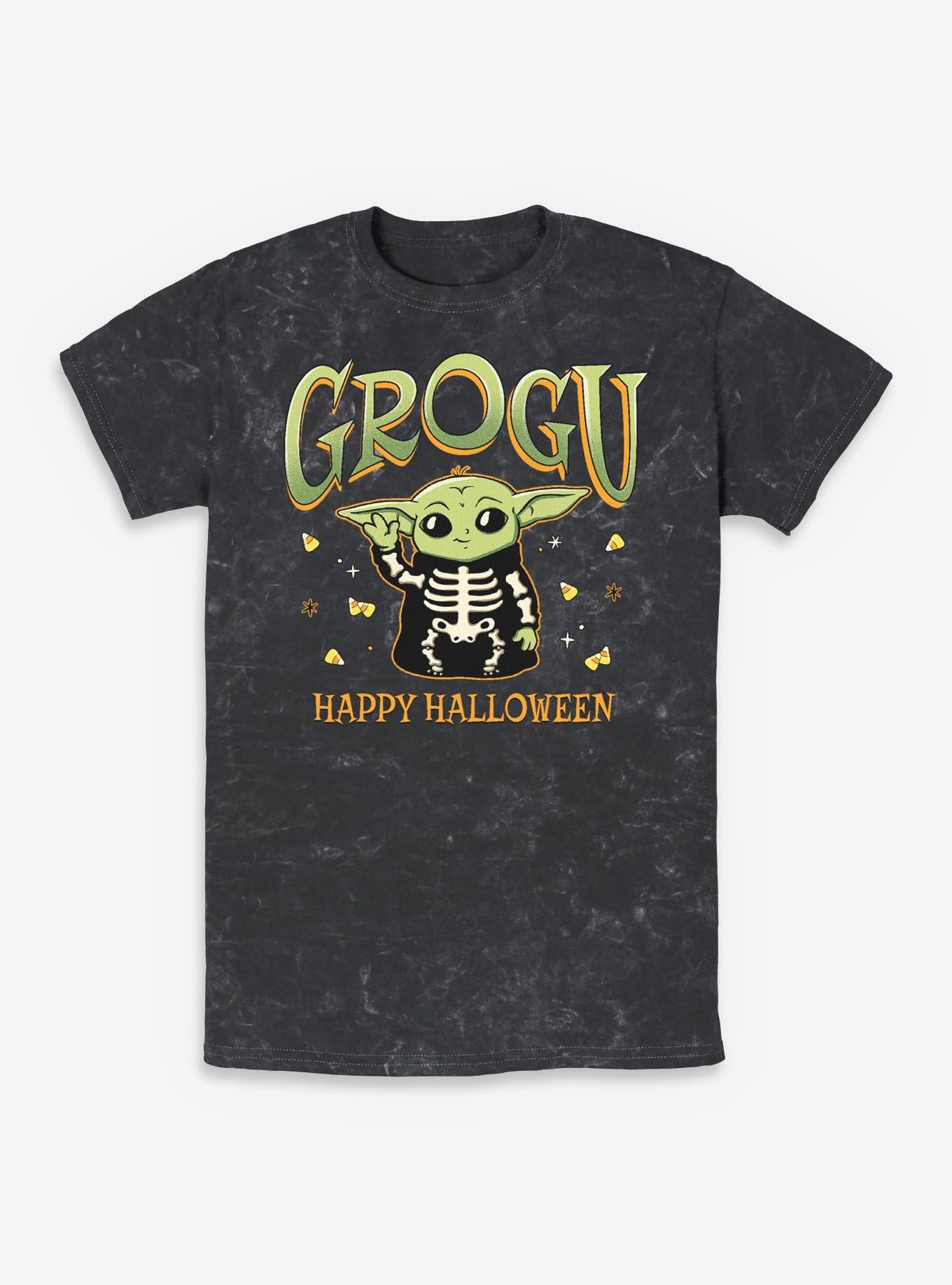 Star Wars The Mandalorian Grogu Happy Halloween Mineral Wash T-Shirt, , hi-res
