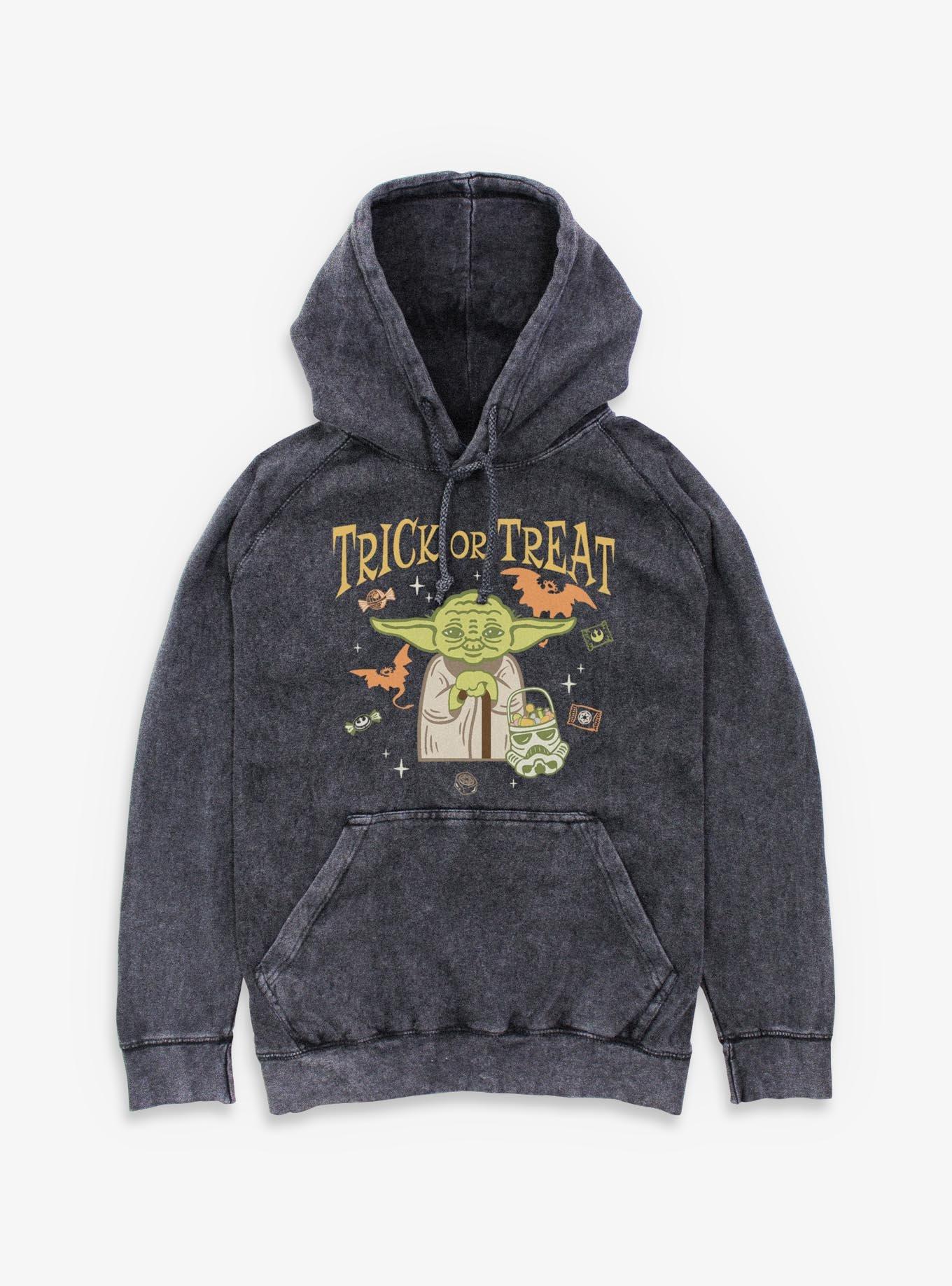 Star Wars Yoda Trick Or Treat Mineral Wash Hoodie, , hi-res