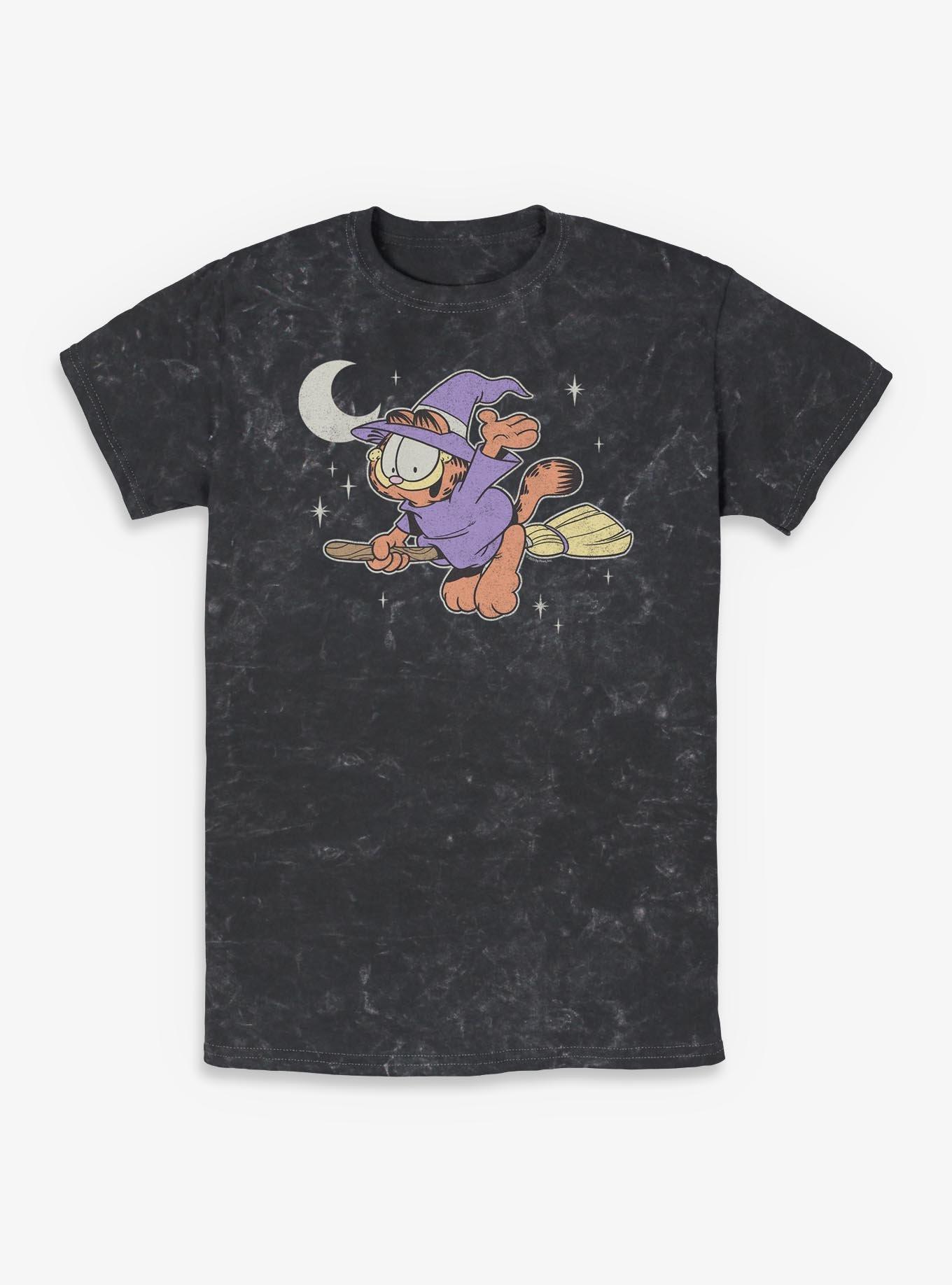 Garfield Spooky Witch Mineral Wash T-Shirt, , hi-res