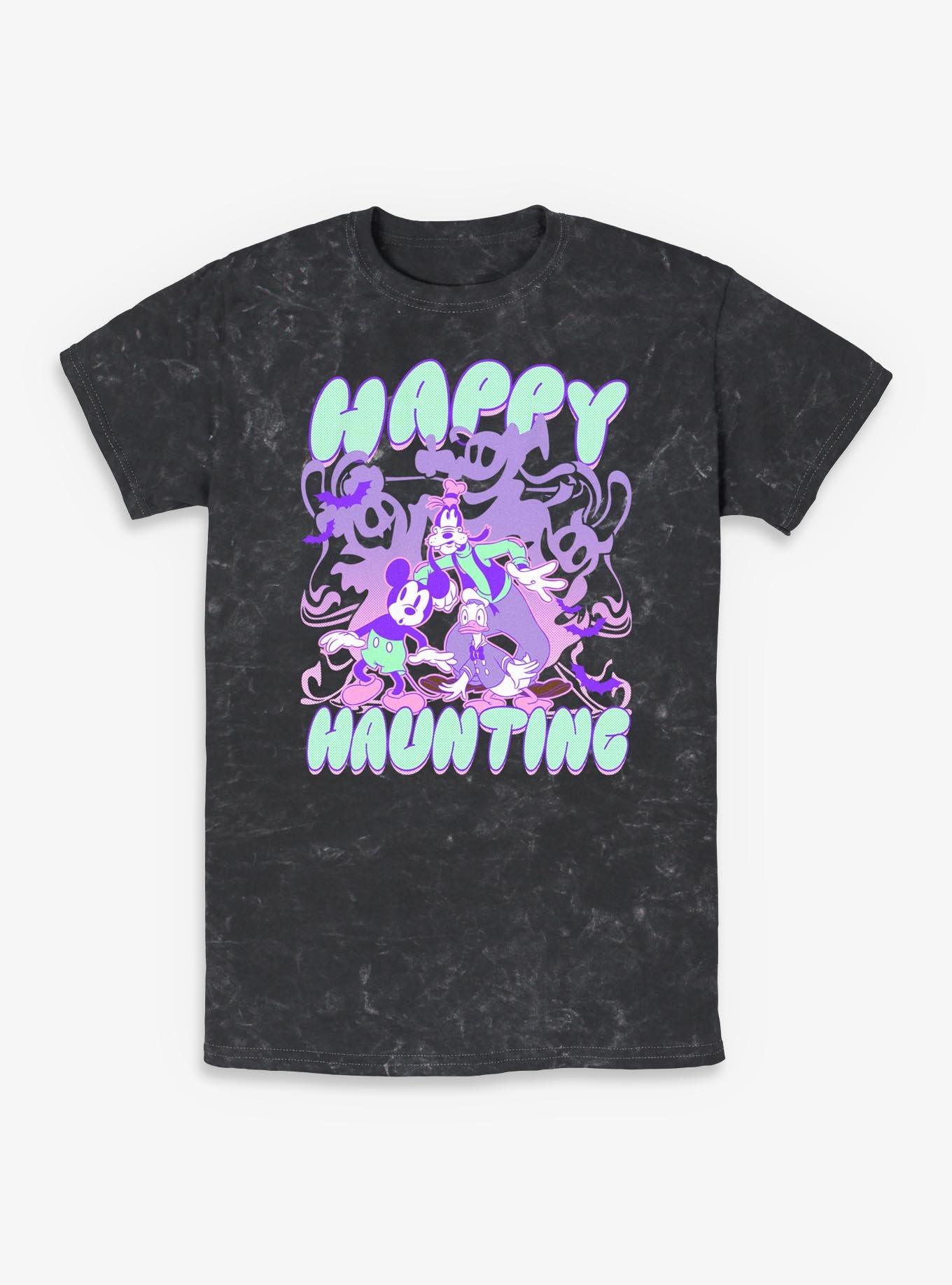 Disney Mickey Mouse Happy Haunting Spooky Ghost Mineral Wash T-Shirt, , hi-res